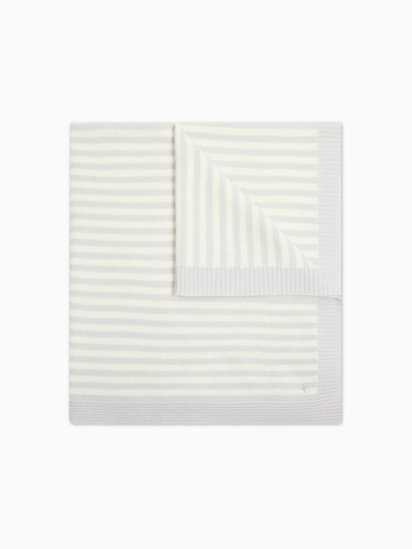 Light Grey Openwork Cashmere Baby Blanket