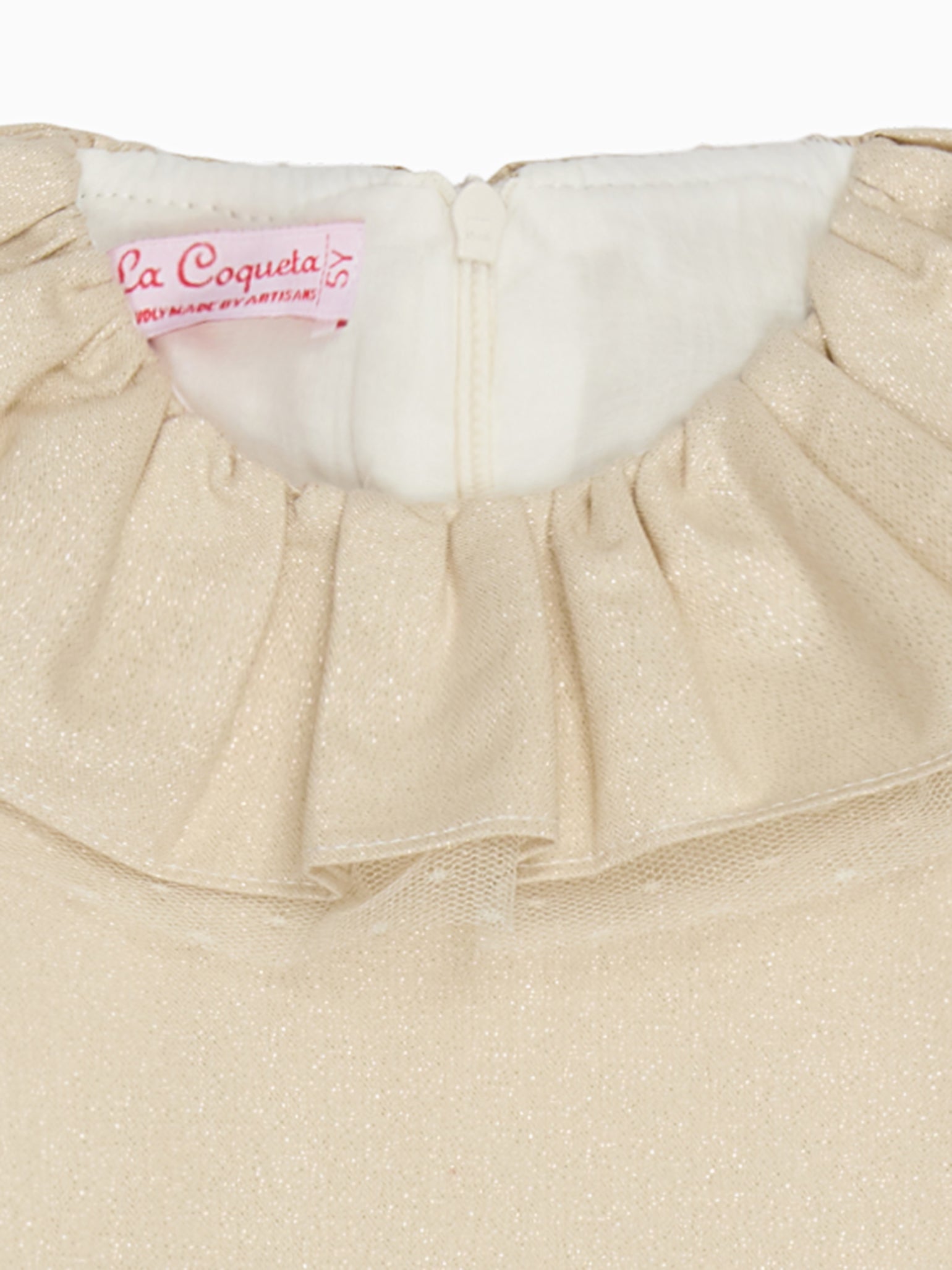 Gold Otillie Girl Dress