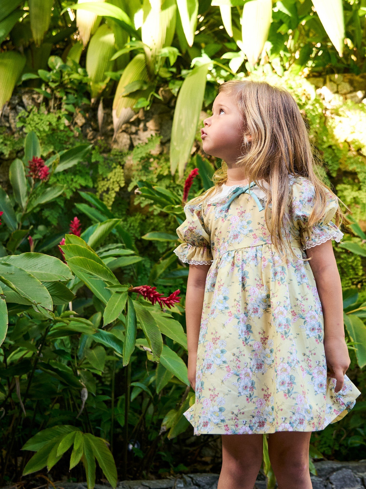 Yellow Floral Willow Girl Dress