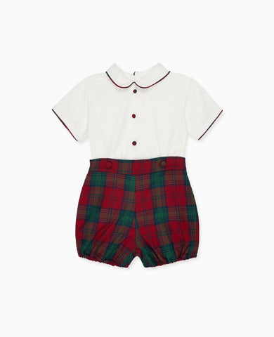 Green Tartan Pablo Baby Boy Set