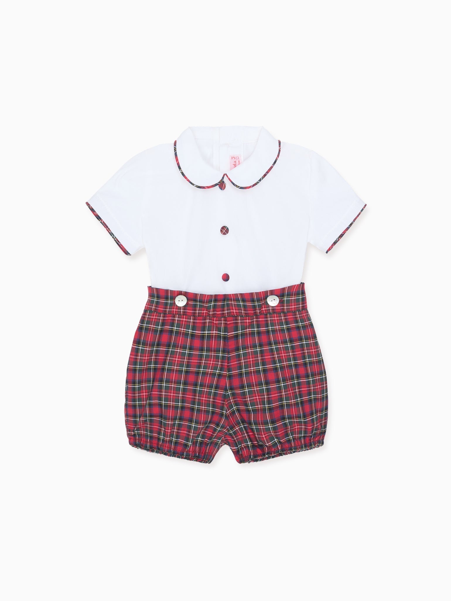 Red Tartan Pablo Baby Boy Set