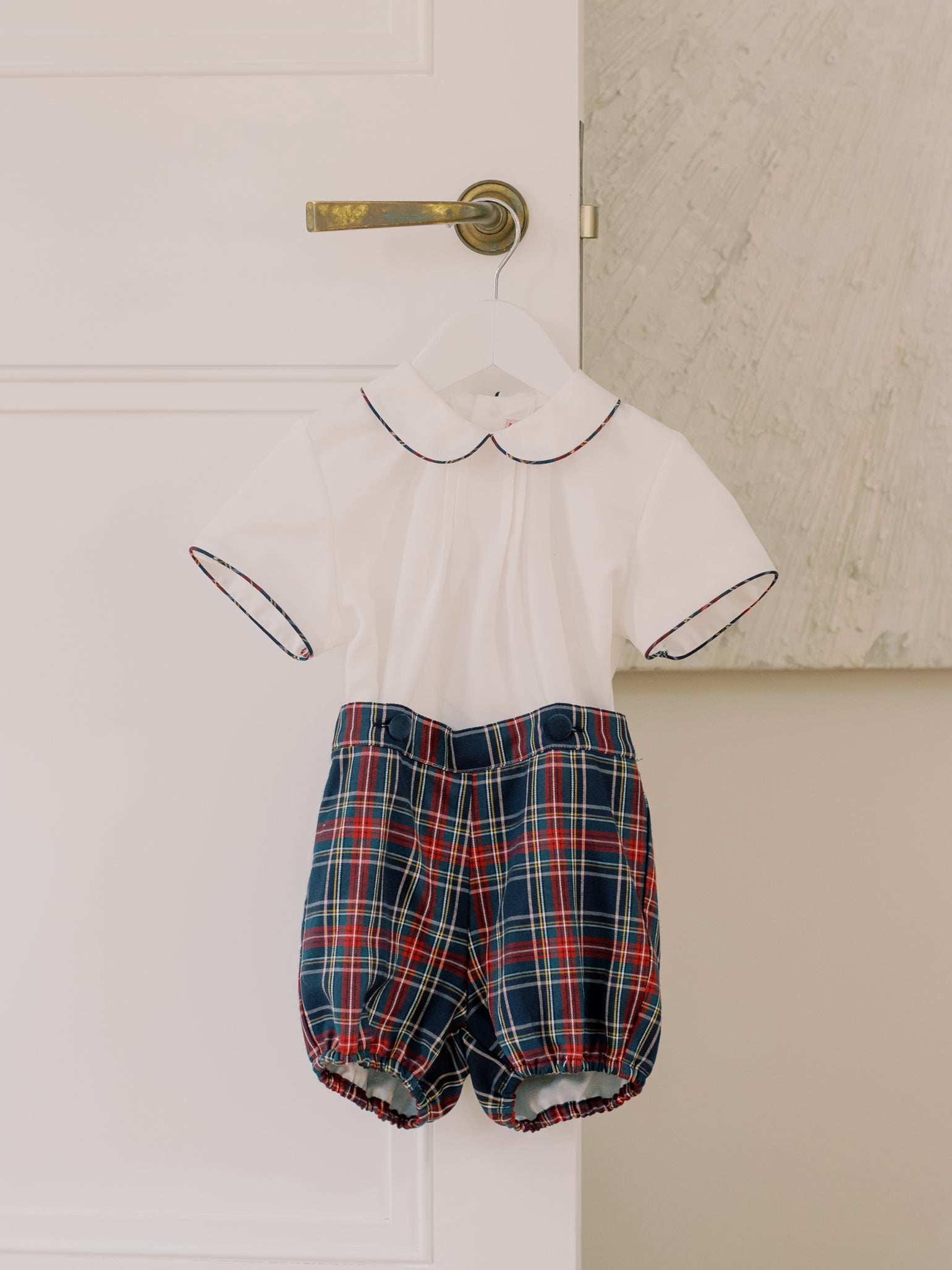 Navy Tartan Pablo Baby Boy Set