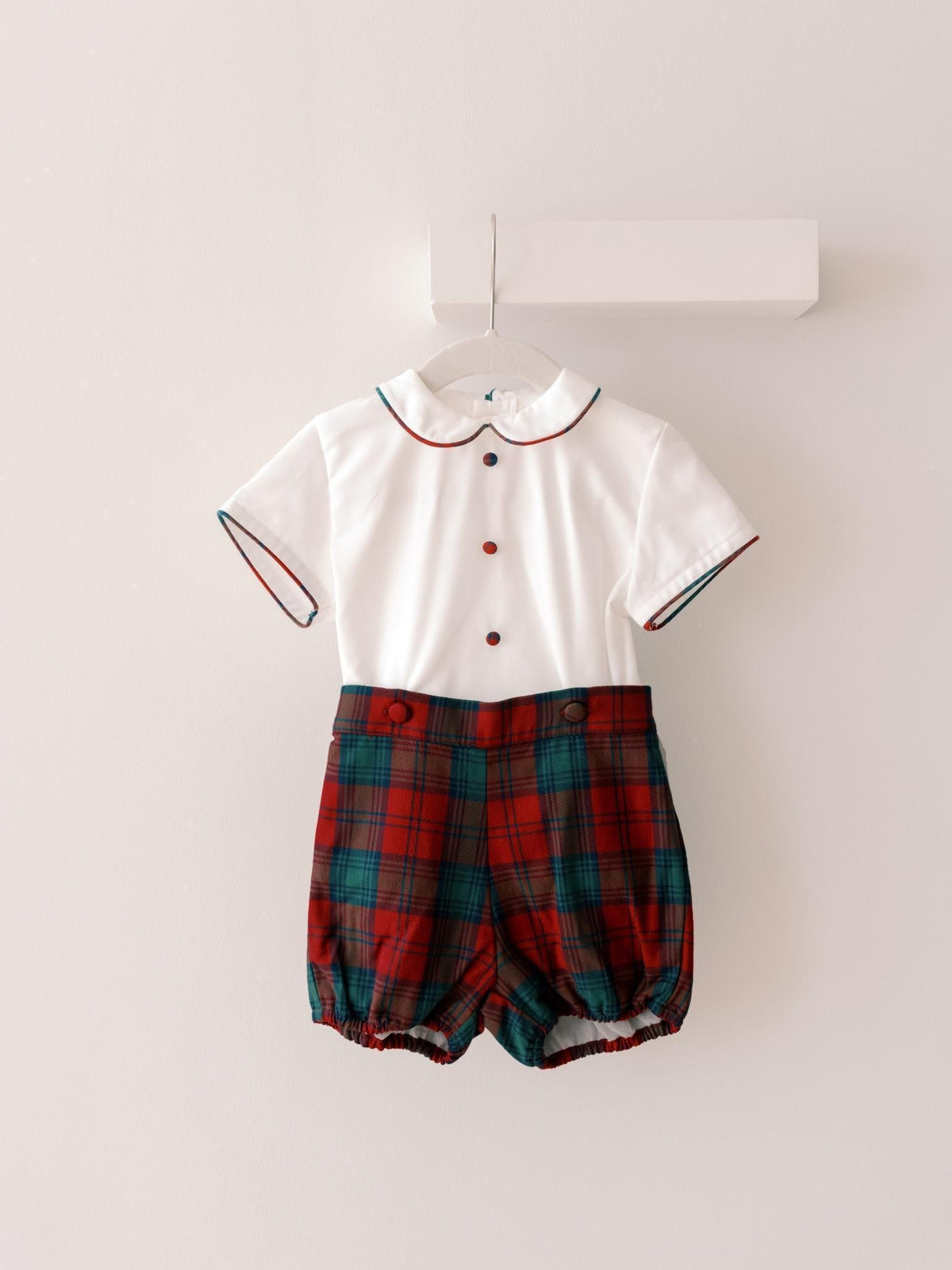 Green Tartan Pablo Baby Boy Set