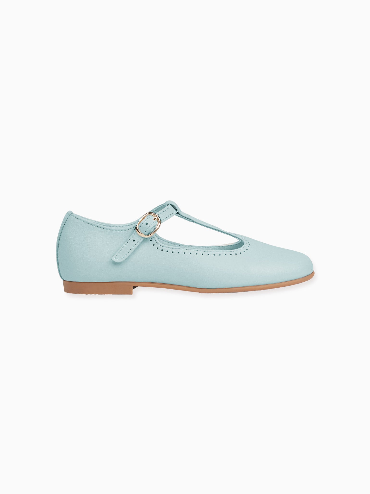 Light Blue Leather Girl T-Bar Shoes Light Blue Leather Girl T-Bar Shoes