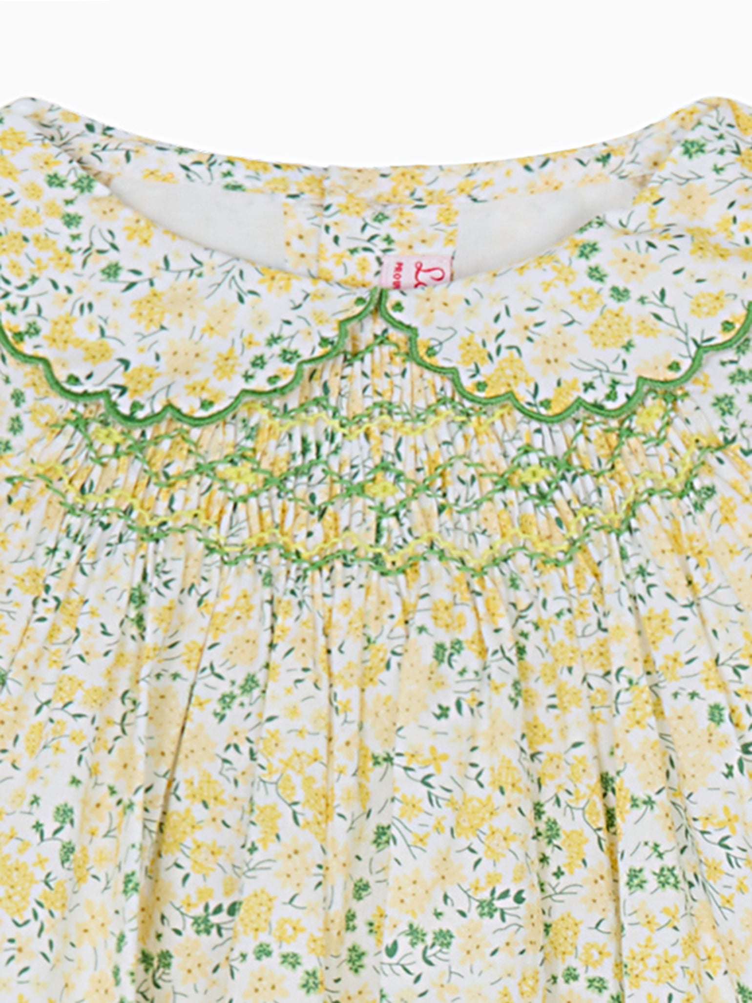 Yellow Floral Palma Baby Girl Hand-Smocked Set