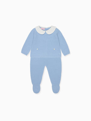Blue Palmira Cashmere Baby Set