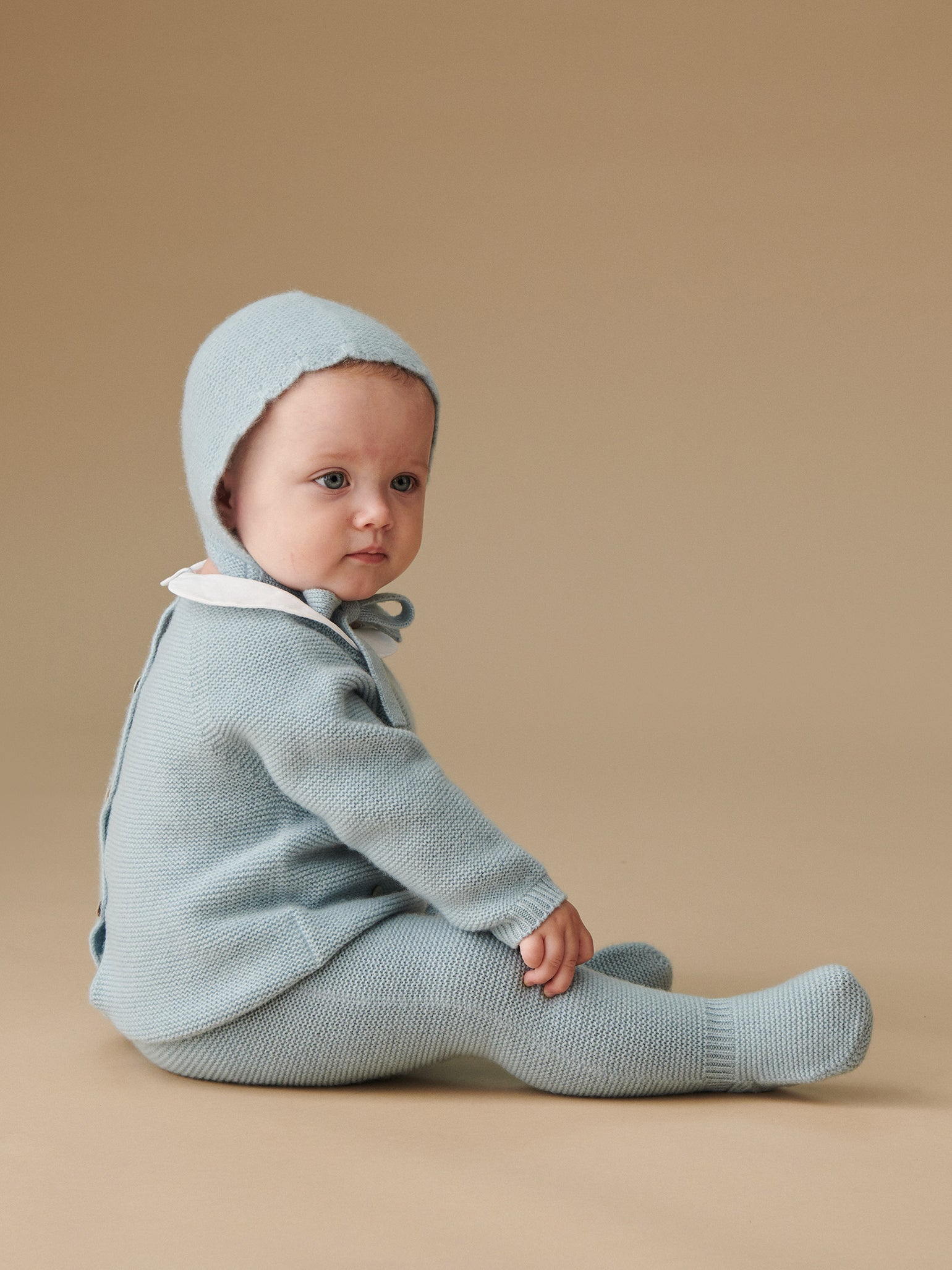 Blue Palmira Cashmere Baby Set