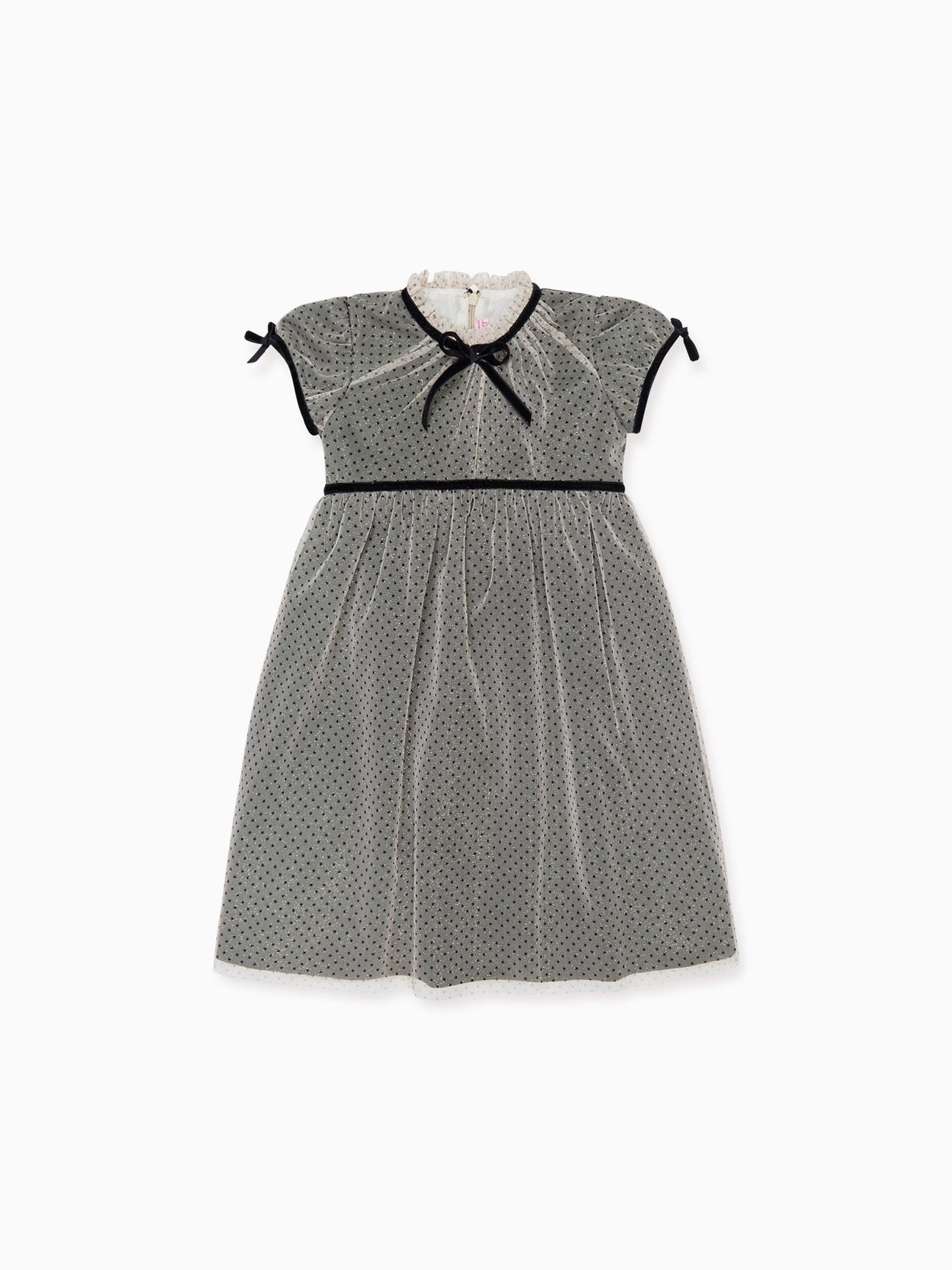 Black Polka Dot Palomina Girl Empire Dress