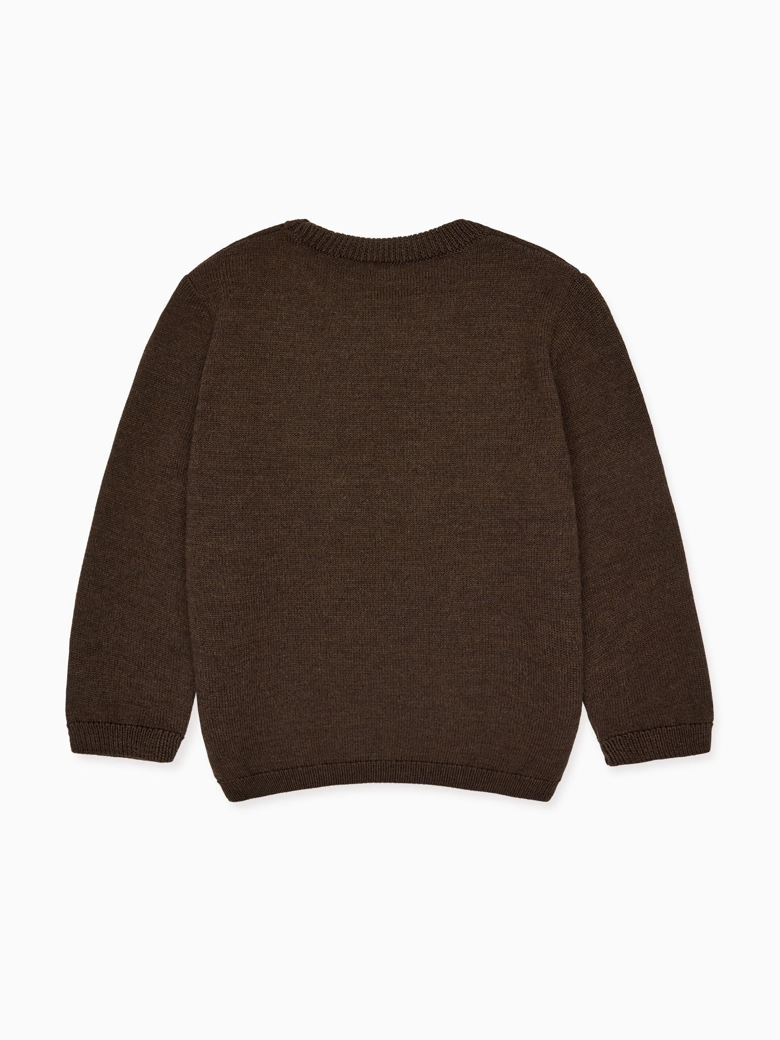 Chocolate Patricio Merino Kids Jumper