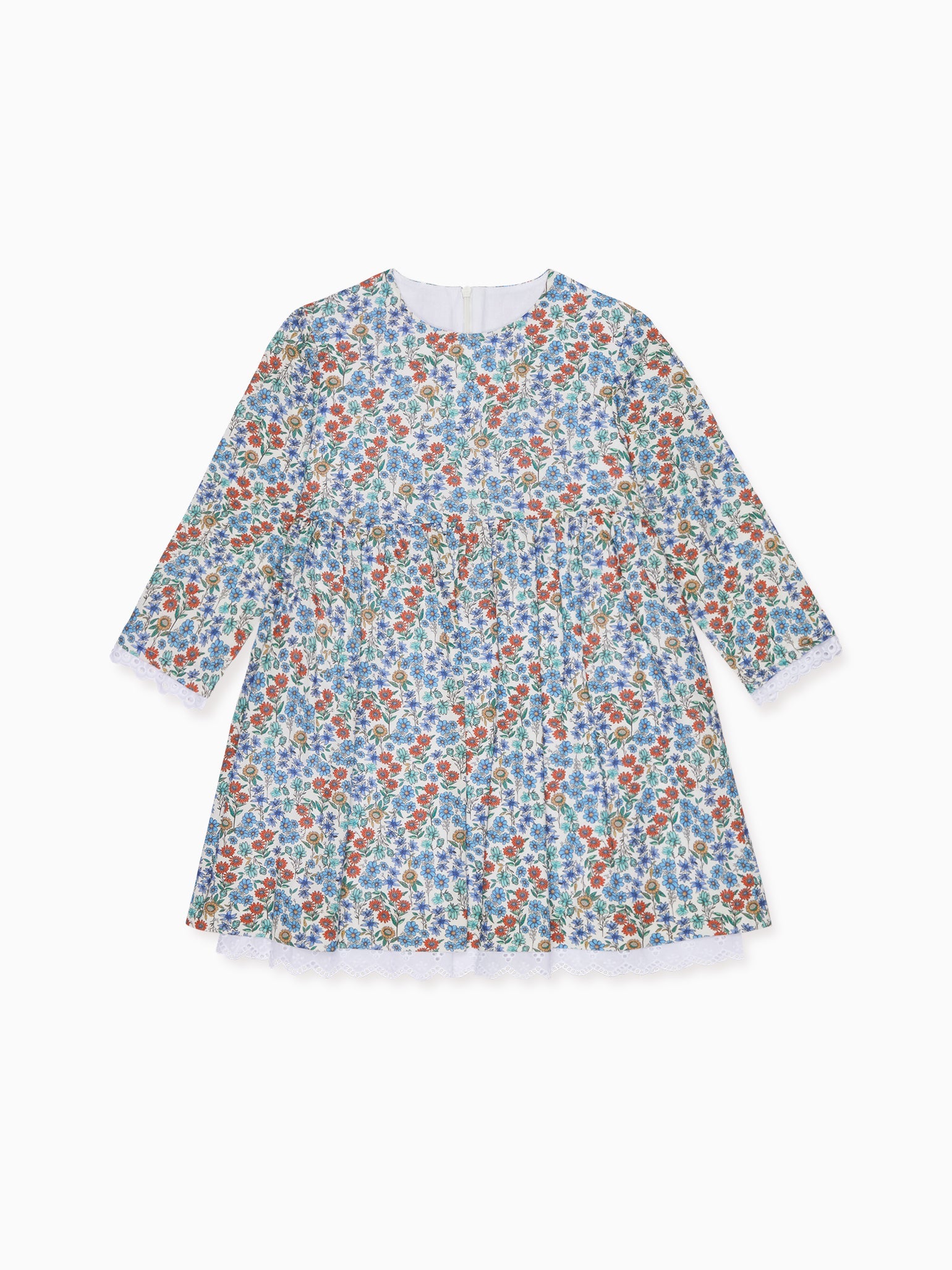 Blue Floral Paulina Girl Dress