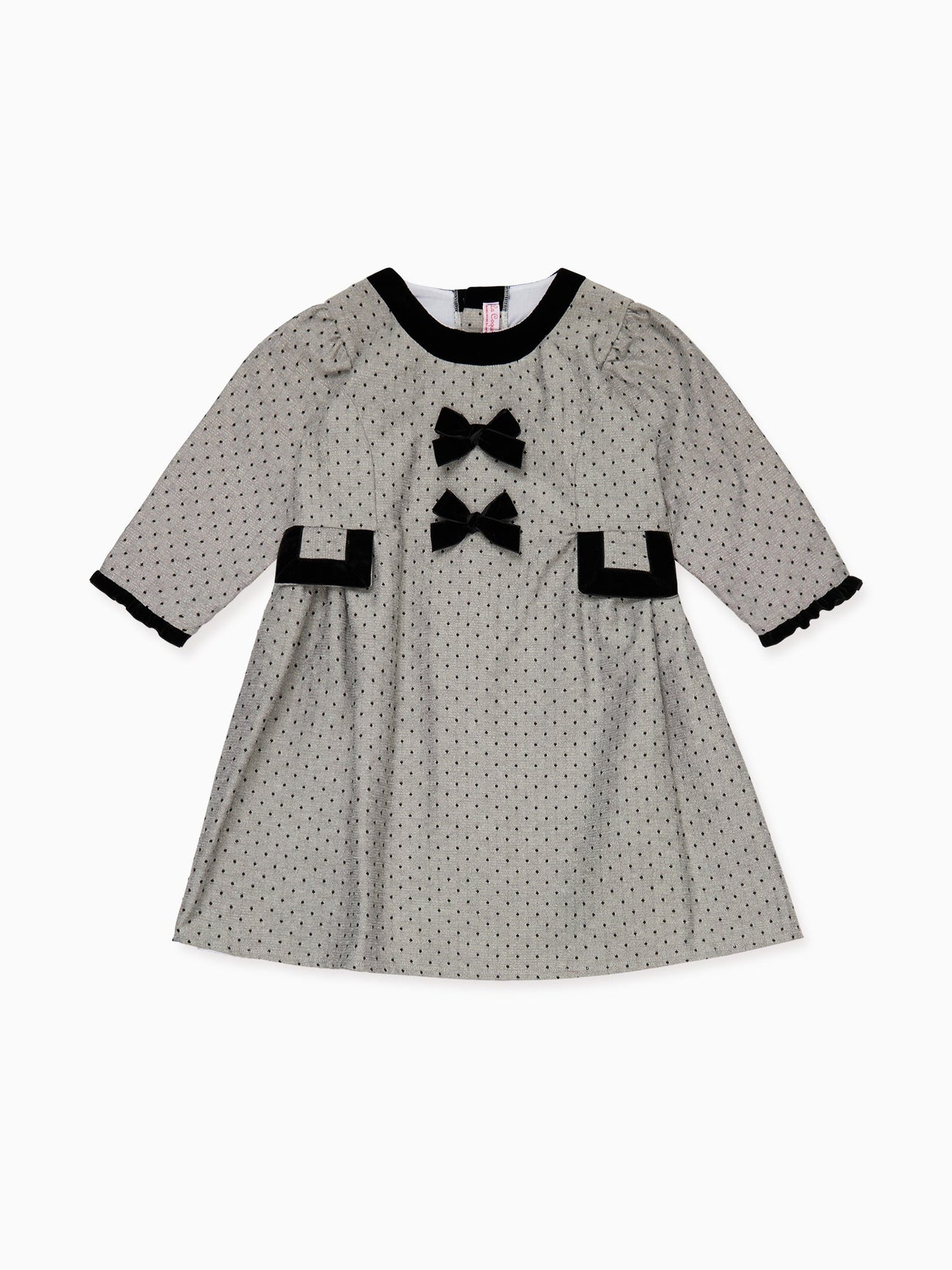 Grey Polka Dot Penelope Girl Dress