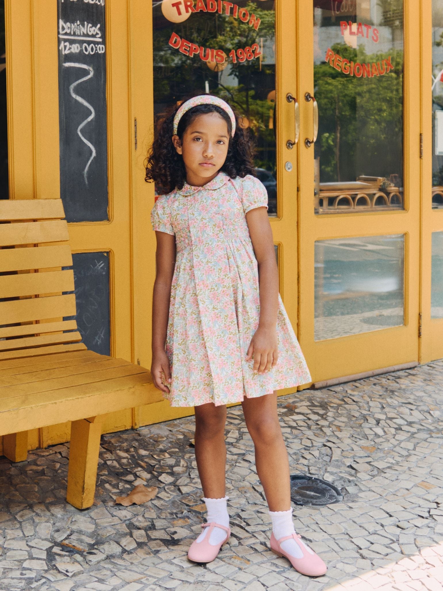 Arcadia Girl Dress, Arcona Girl Cardigan & Girl Wide Headband Outfit Bundle