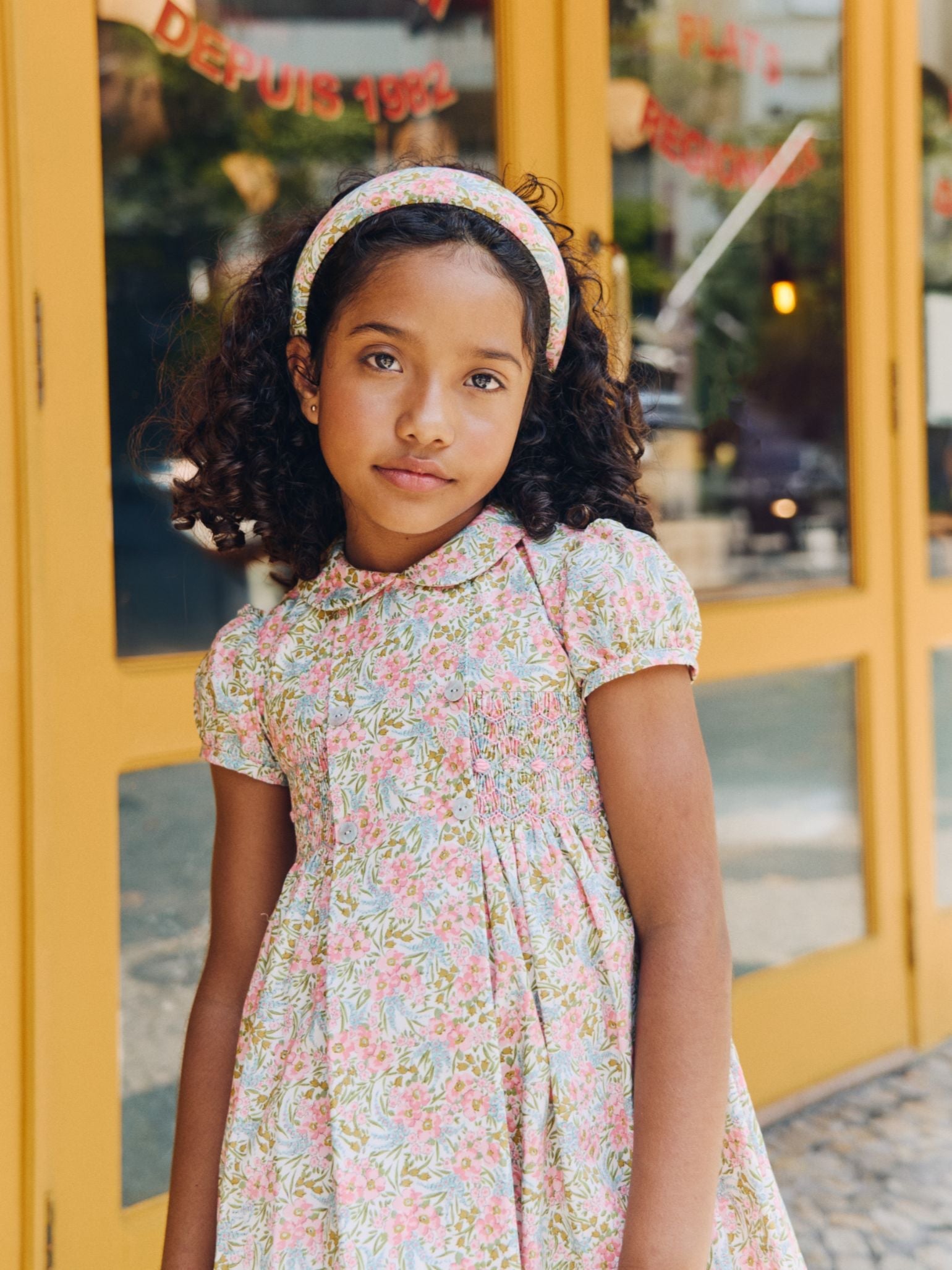 Arcadia Girl Dress, Arcona Girl Cardigan & Girl Wide Headband Outfit Bundle