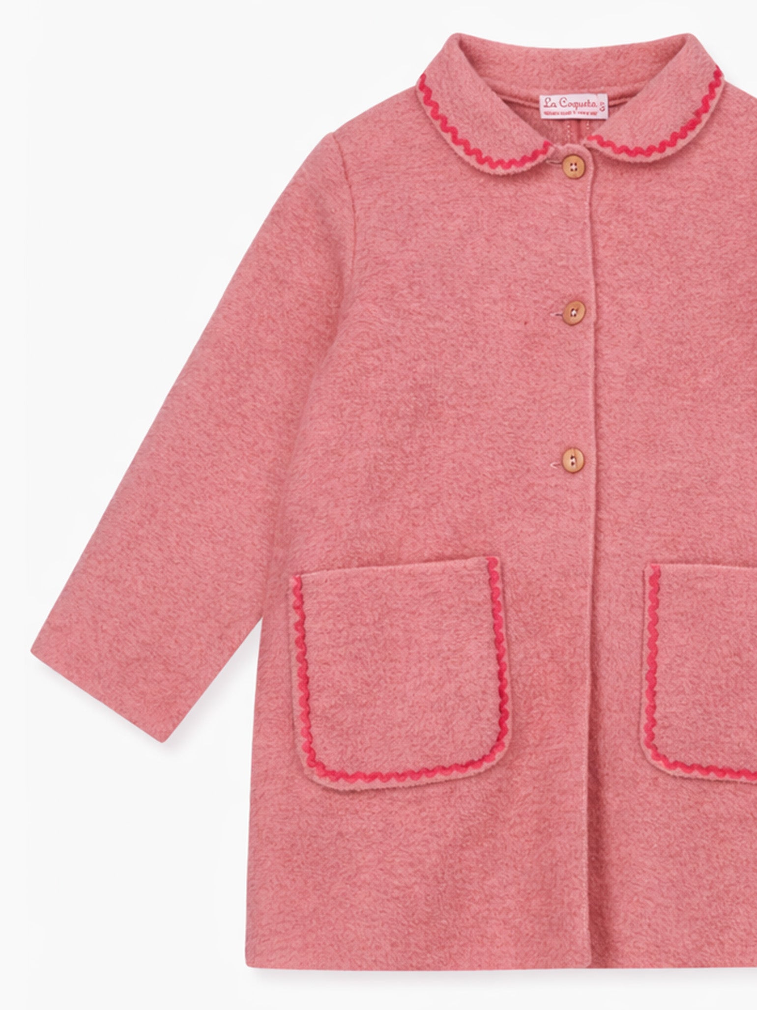 Pink Henrietta Girl Coat