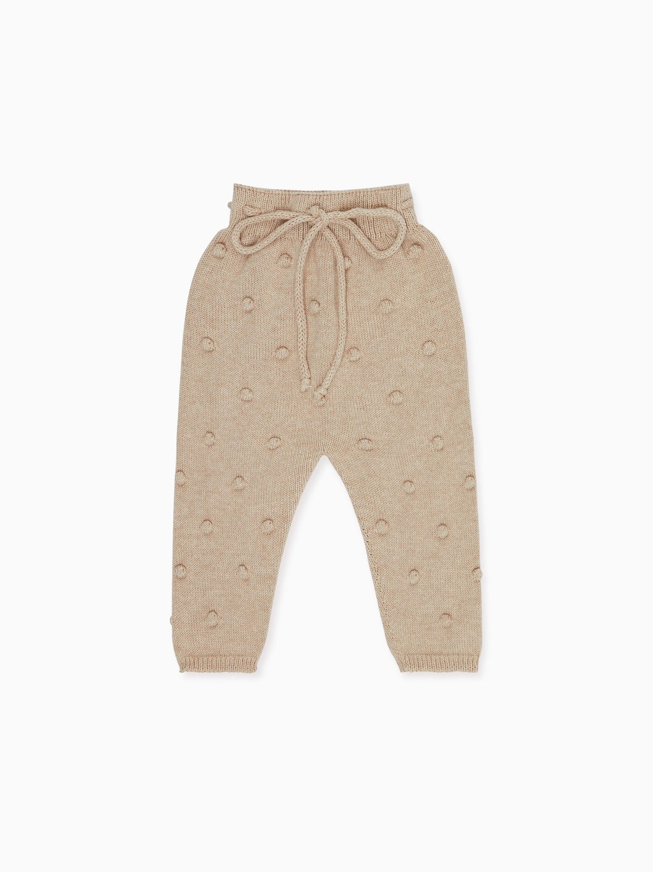 Taupe Porcia Cotton Baby Knitted Pants