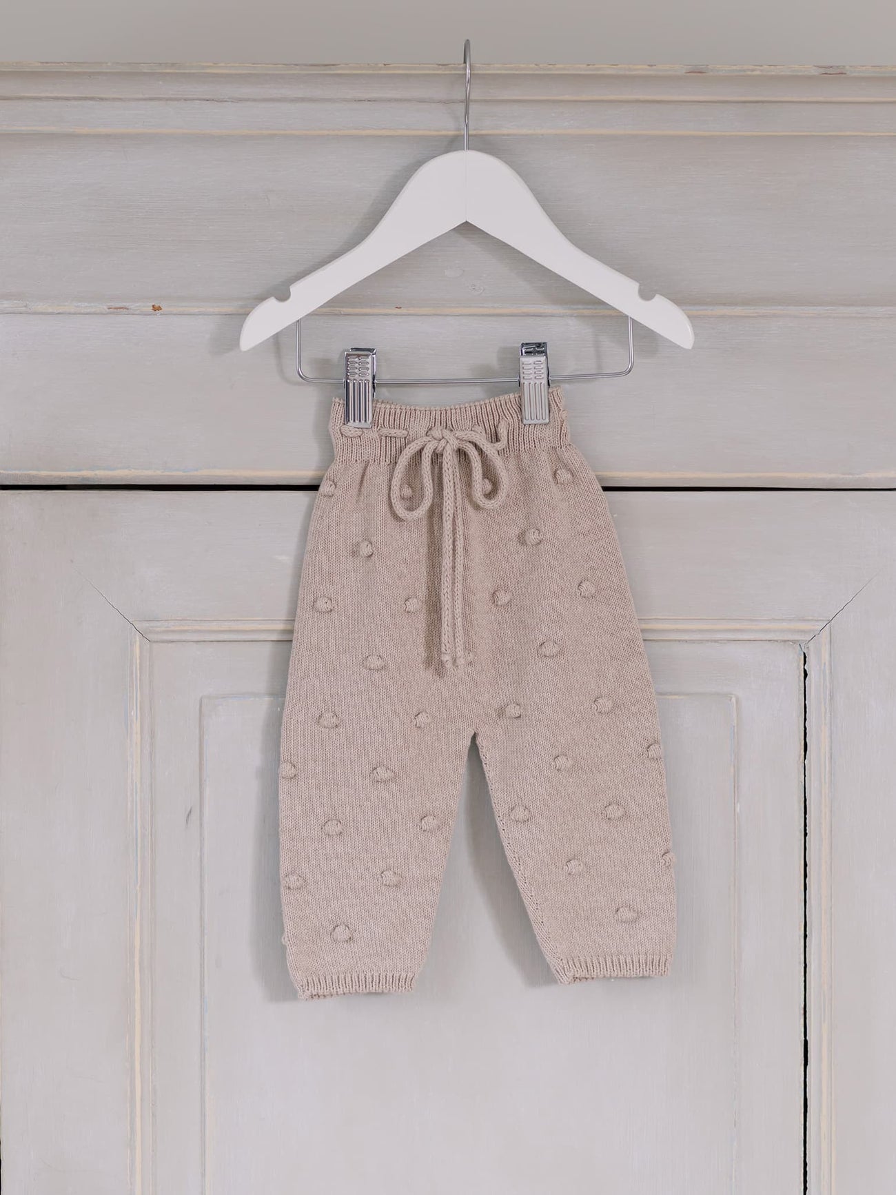 Taupe Porcia Cotton Baby Knitted Pants
