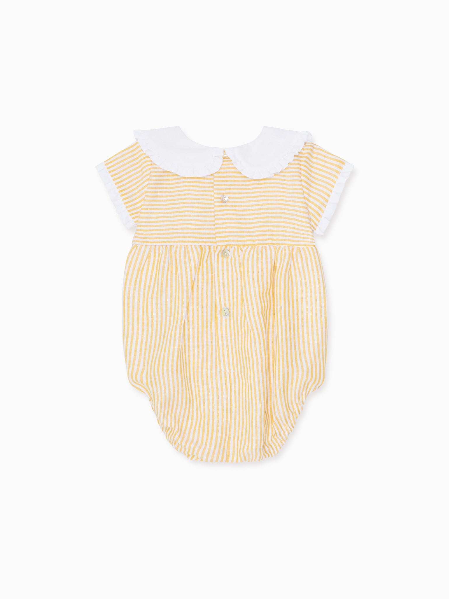 Yellow Stripe Provenza Baby Girl Romper