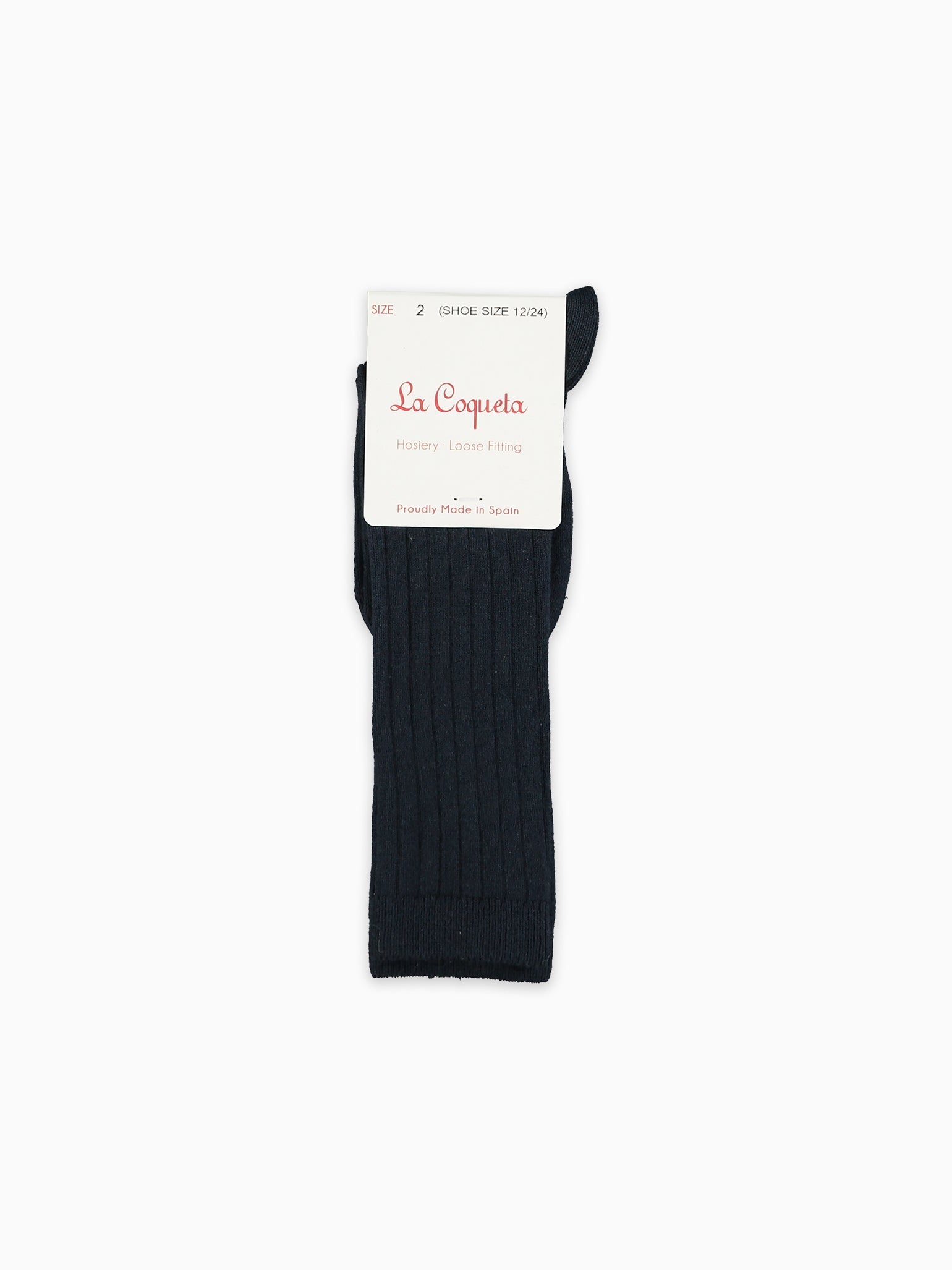 Navy Blue Ribbed Knee High Kids Socks