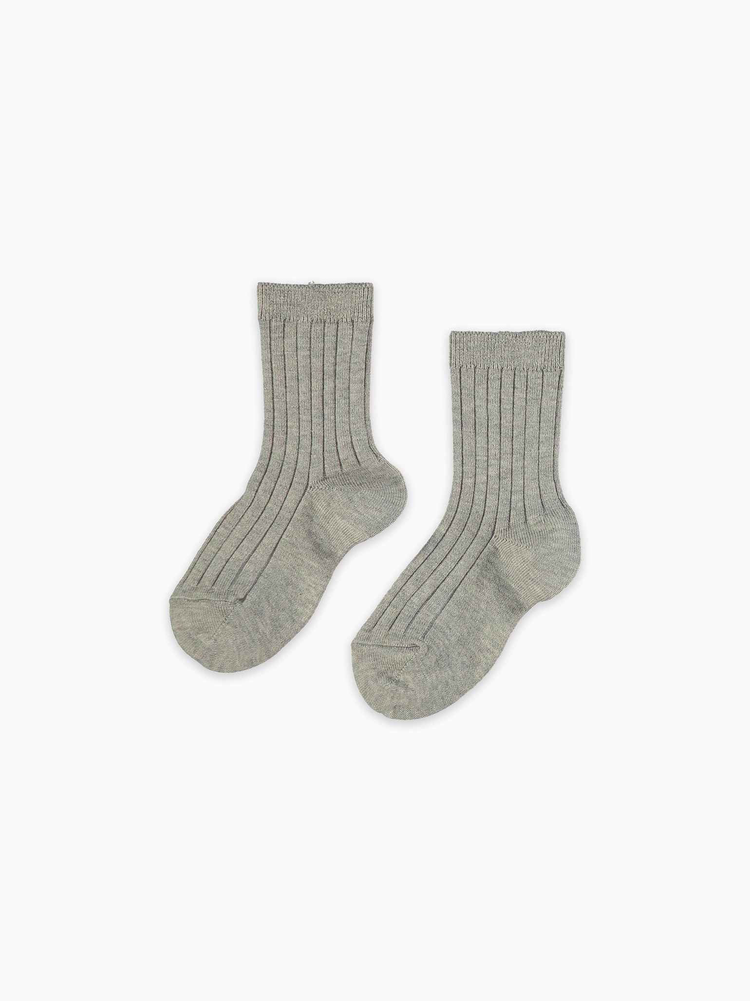 White Mix Ribbed Short Kids Socks Set