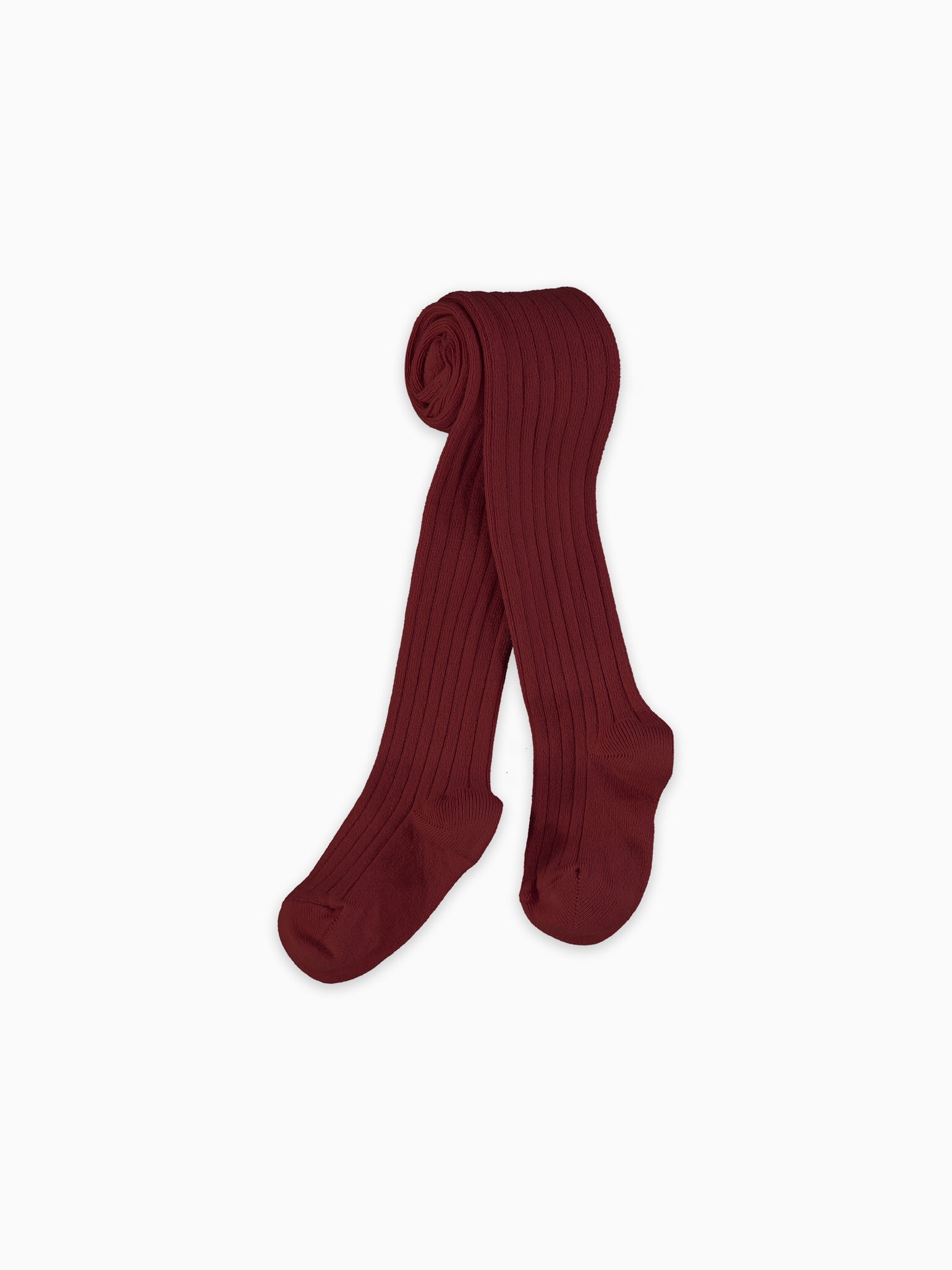 Burgundy Mix Ribbed Kids Tights Set