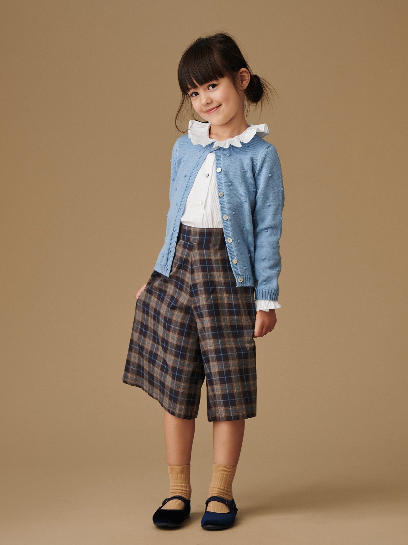 Blue Check Carmin Girl Pants