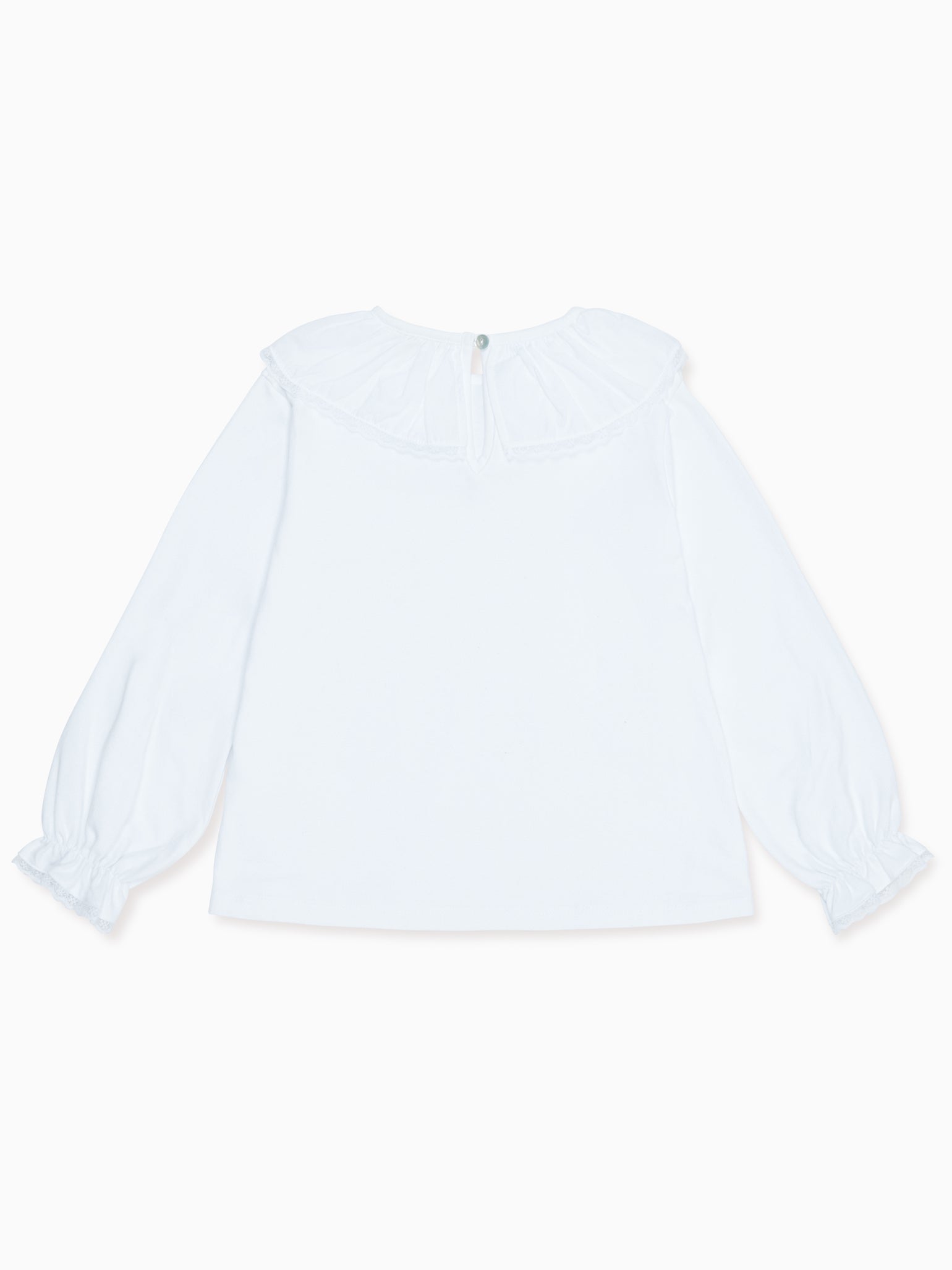 White Ravena Long Sleeve Girl Top