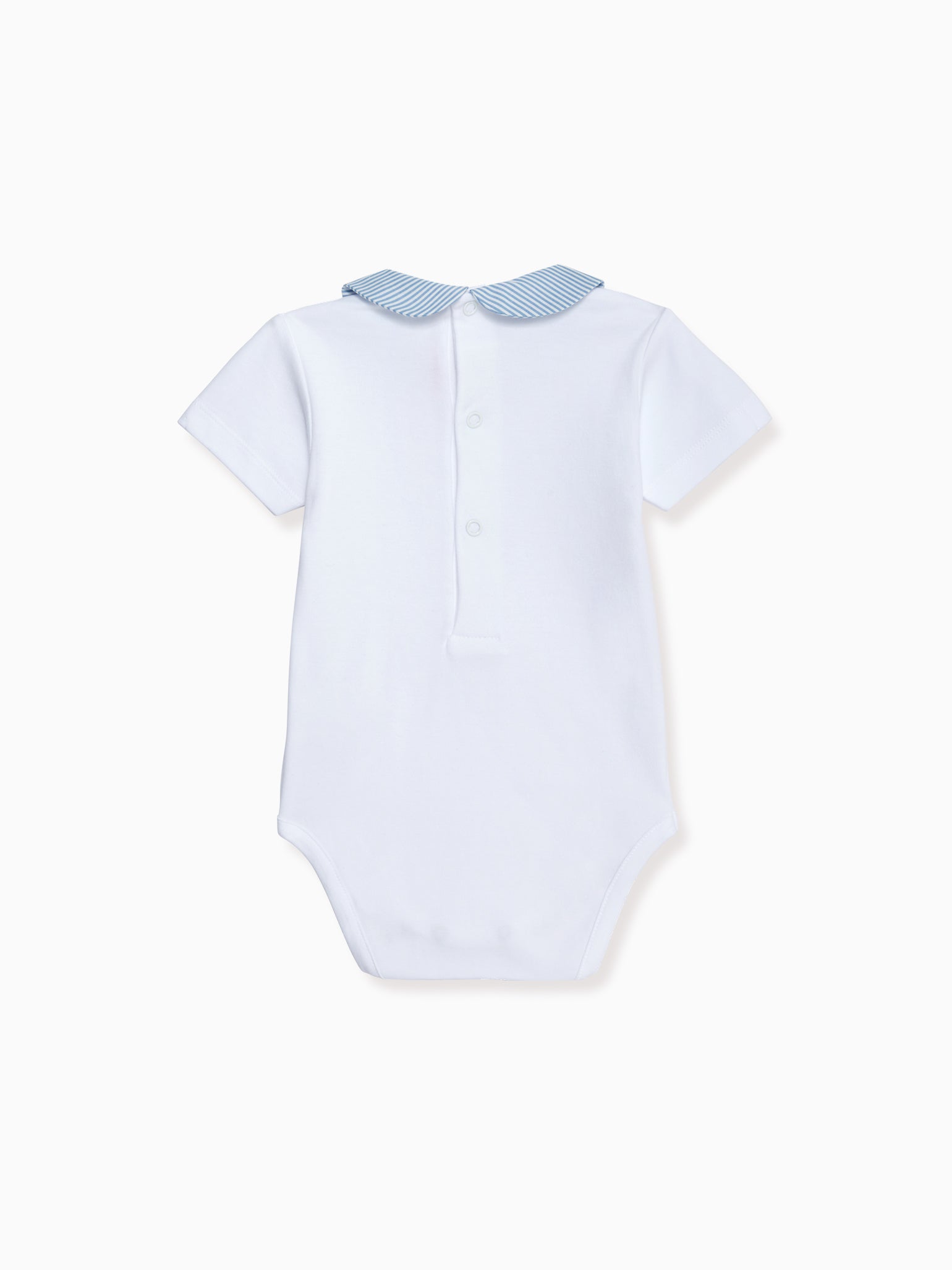 Blue Stripe Raya Cotton Baby Bodysuit
