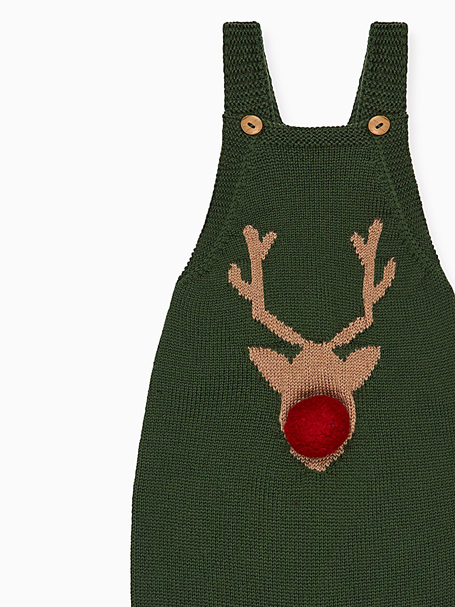 Bottle Green Reno Merino Baby Knitted Dungarees