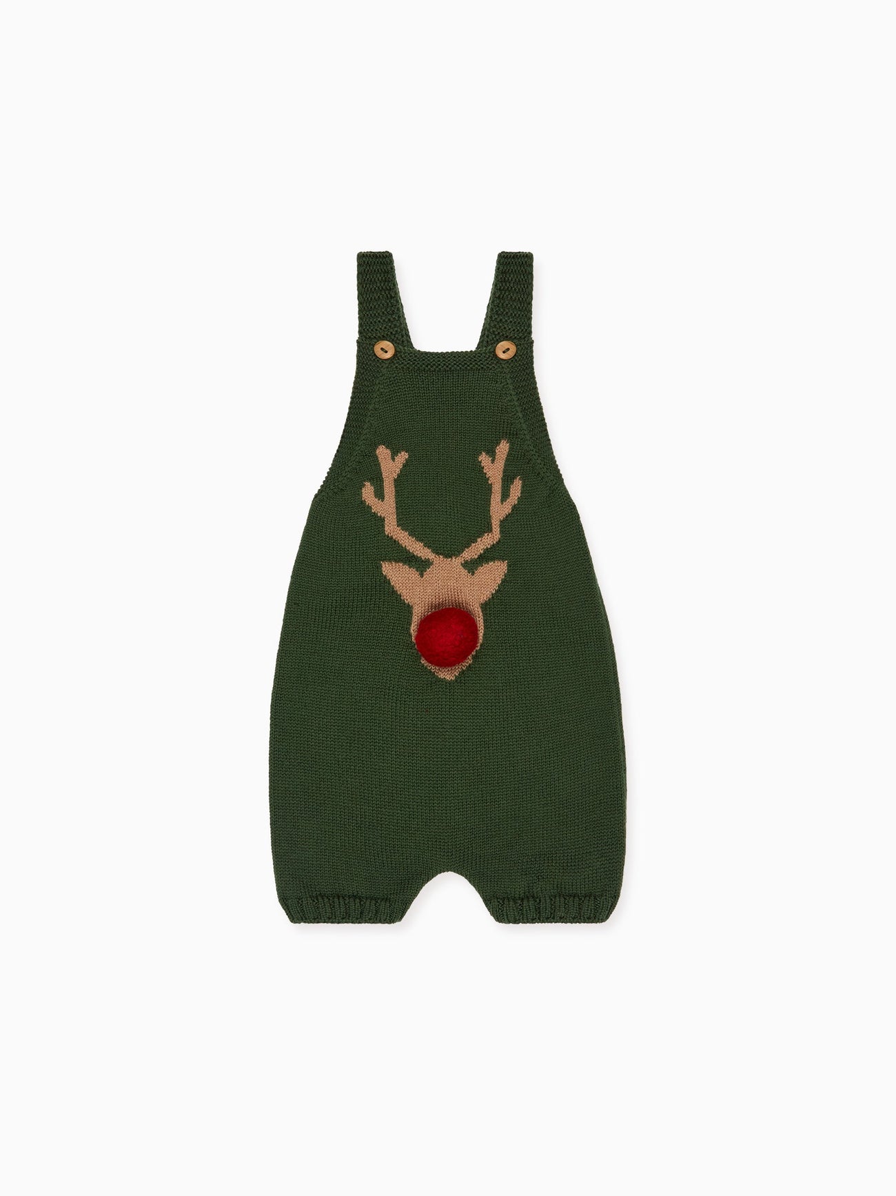 Bottle Green Reno Merino Baby Knitted Dungarees