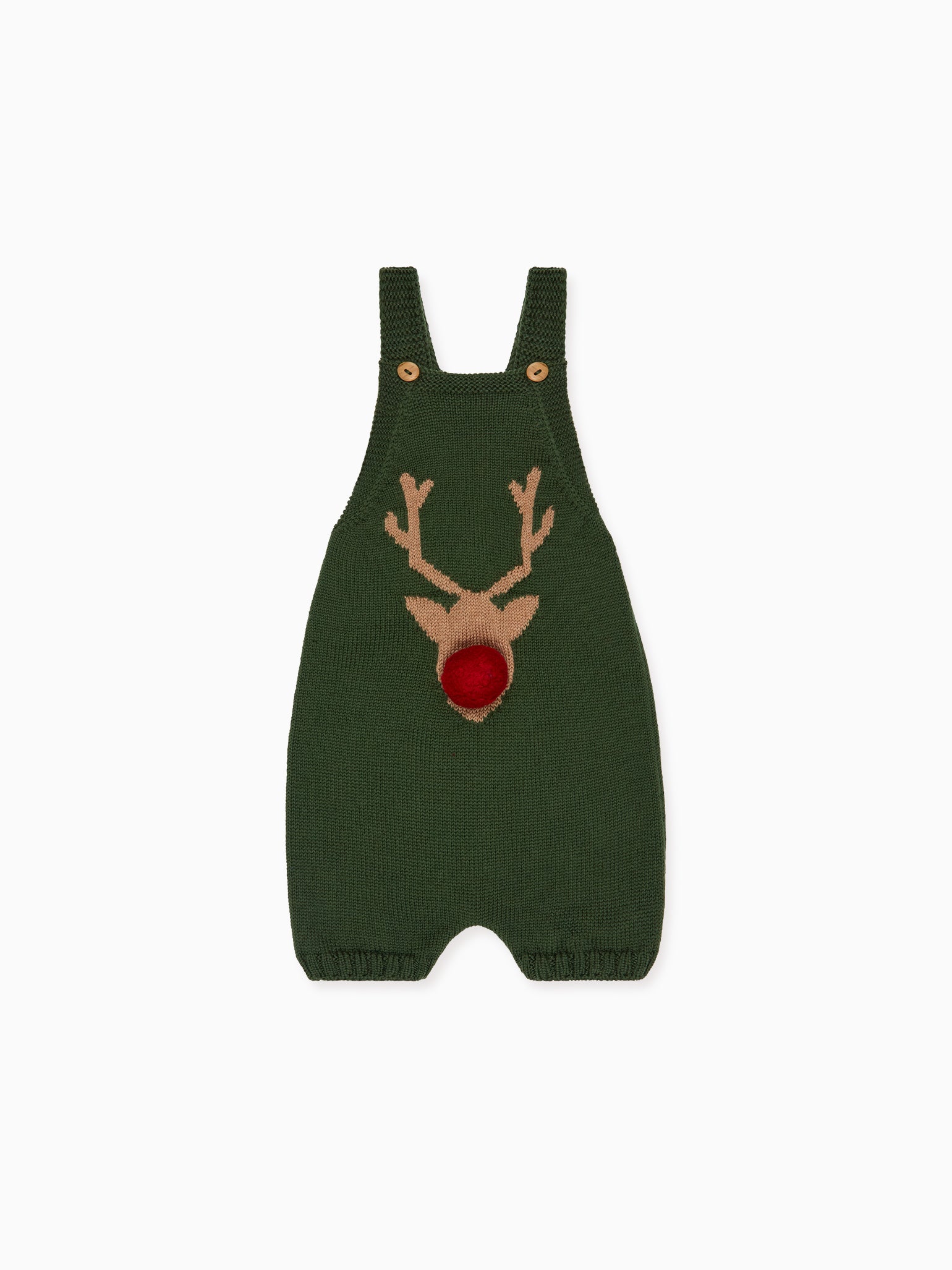Bottle Green Reno Merino Baby Knitted Dungarees