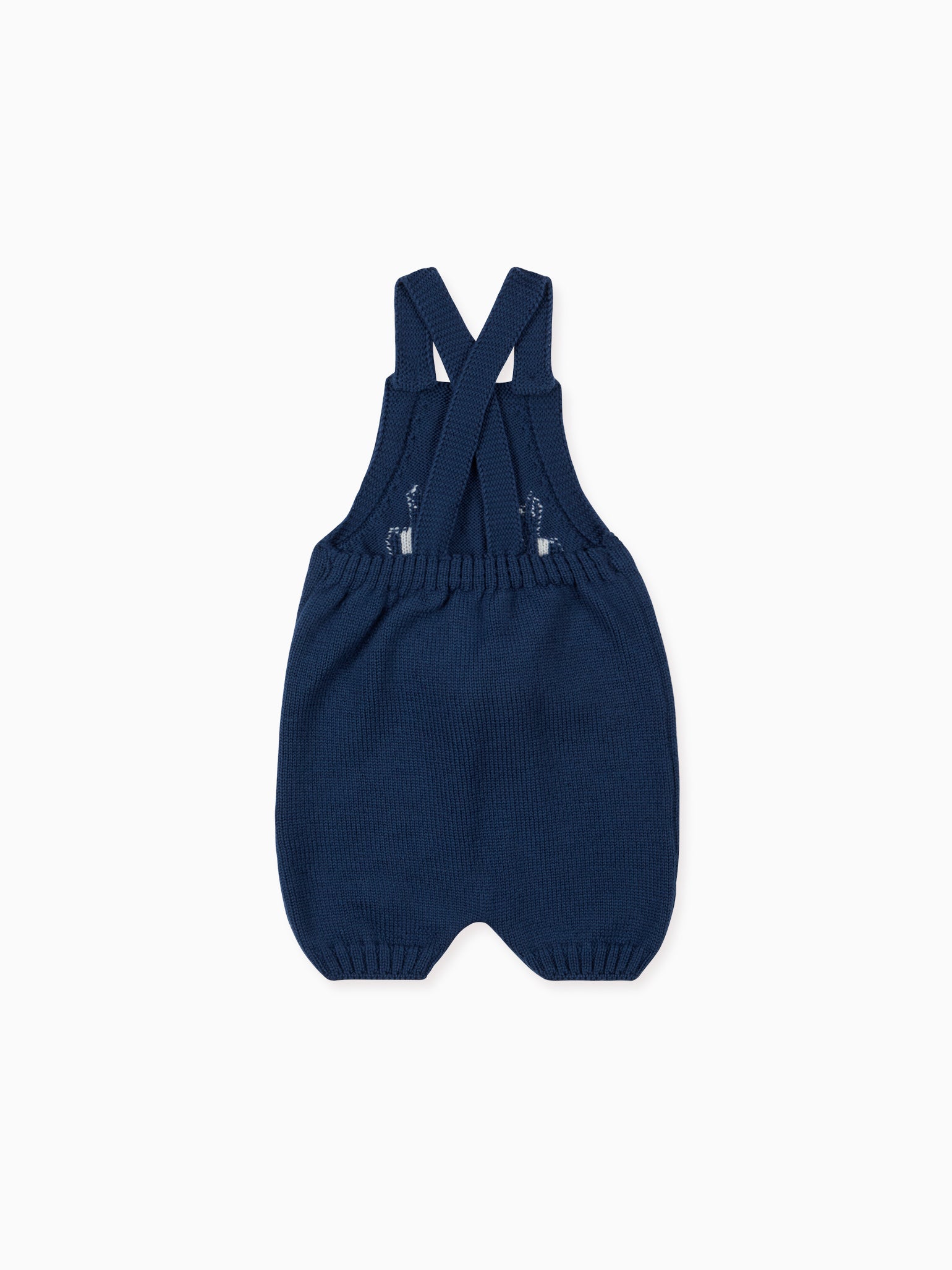 Dark Blue Reno Merino Baby Knitted Overalls