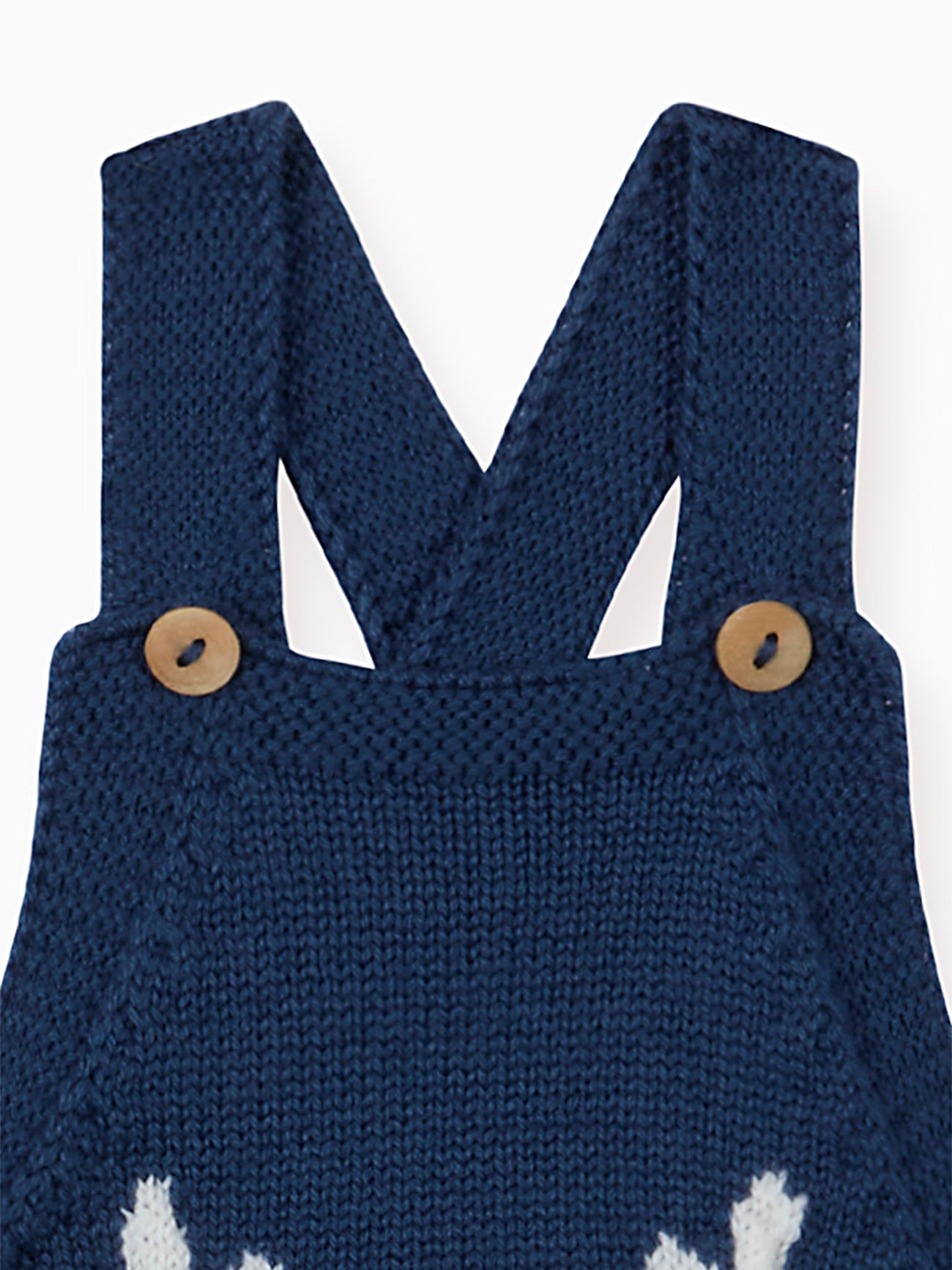 Dark Blue Reno Merino Baby Knitted Overalls