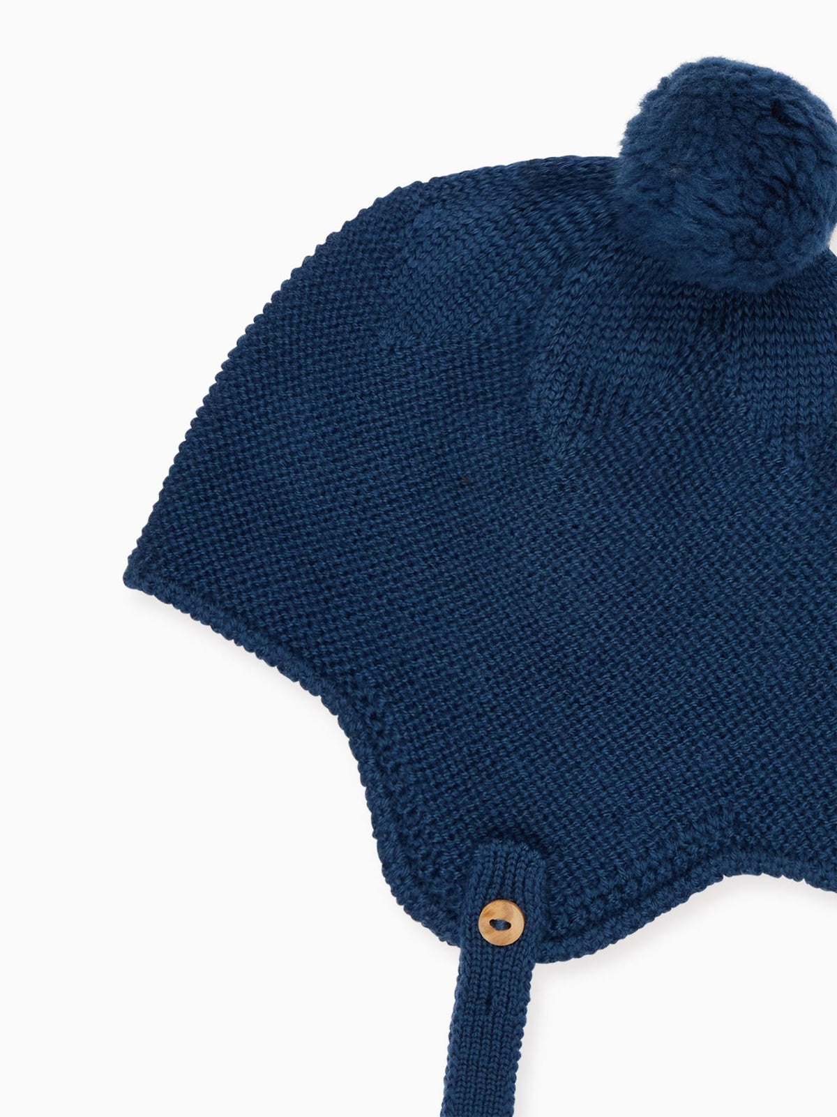 Petrol Blue Renta Merino Baby Knitted Bonnet