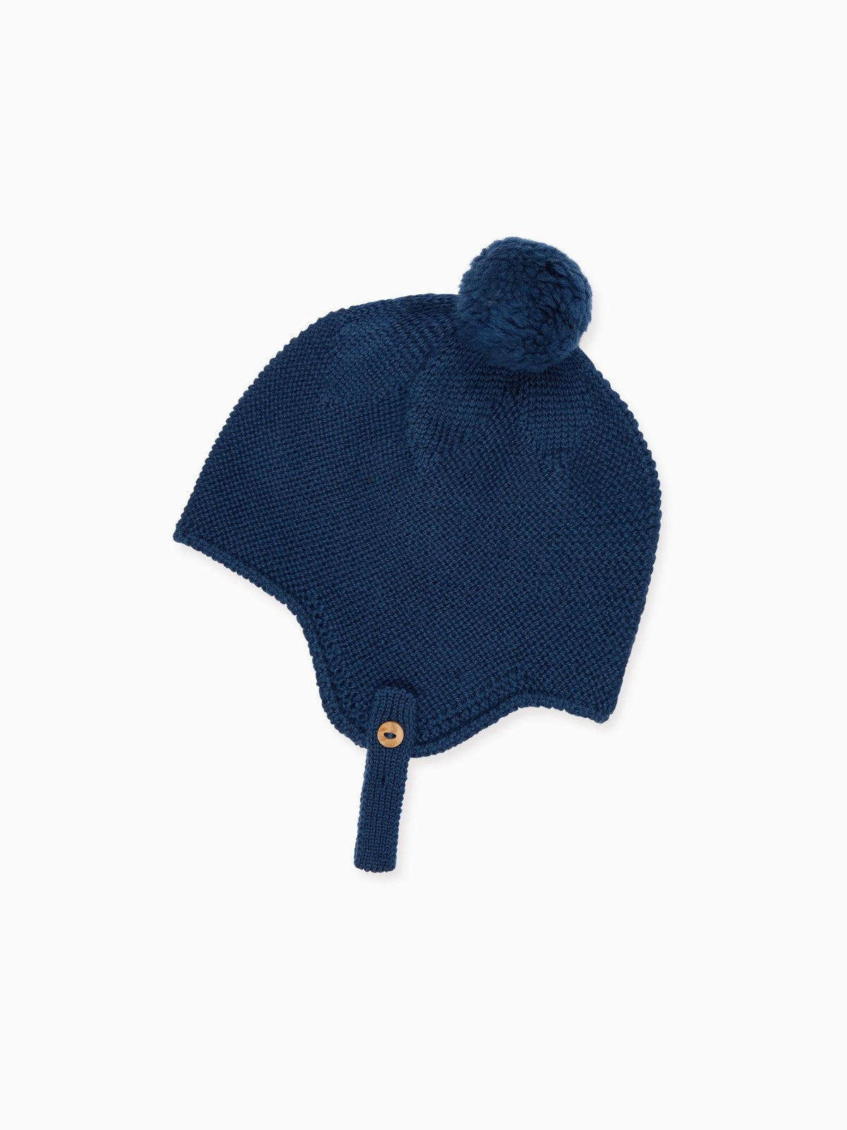 Petrol Blue Renta Merino Baby Knitted Bonnet