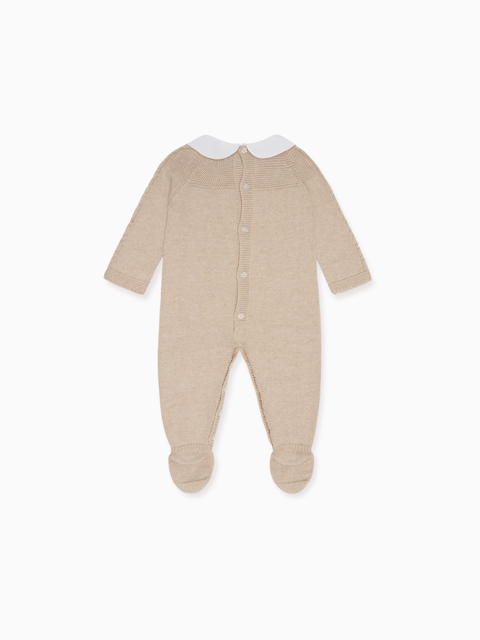 Taupe Reyes Cotton Baby Knitted Playsuit