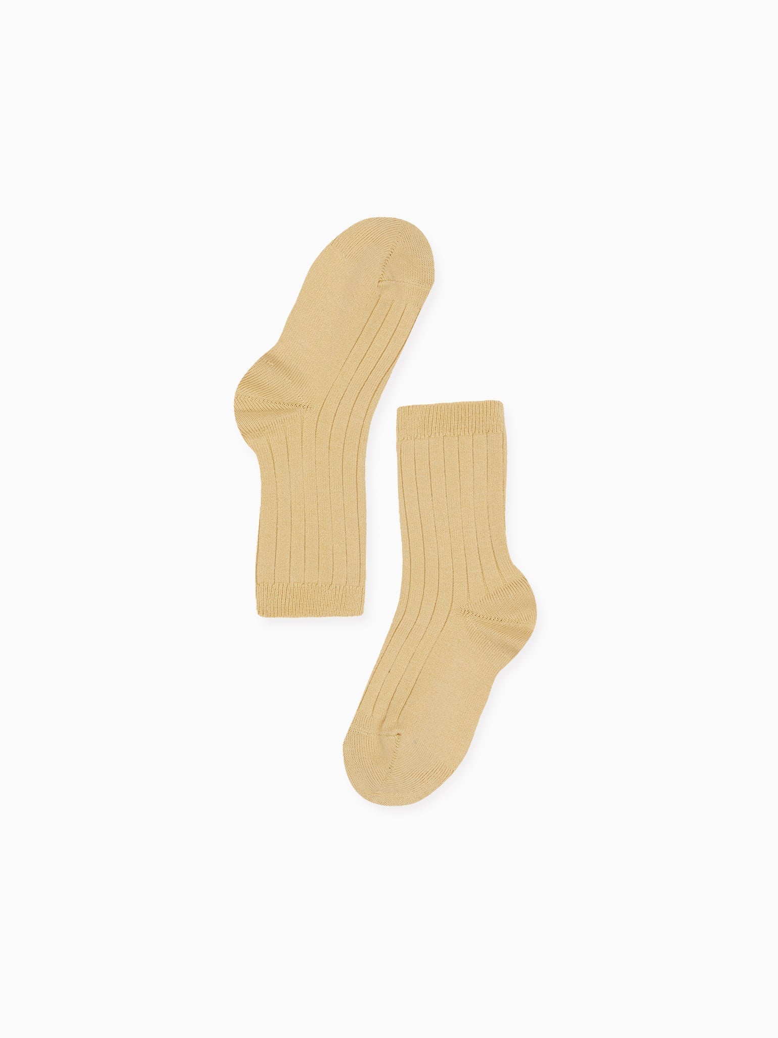 Banana Ribbed Short Kids Socks