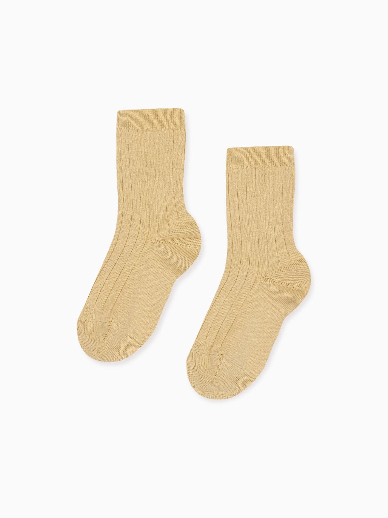 Banana Ribbed Short Kids Socks