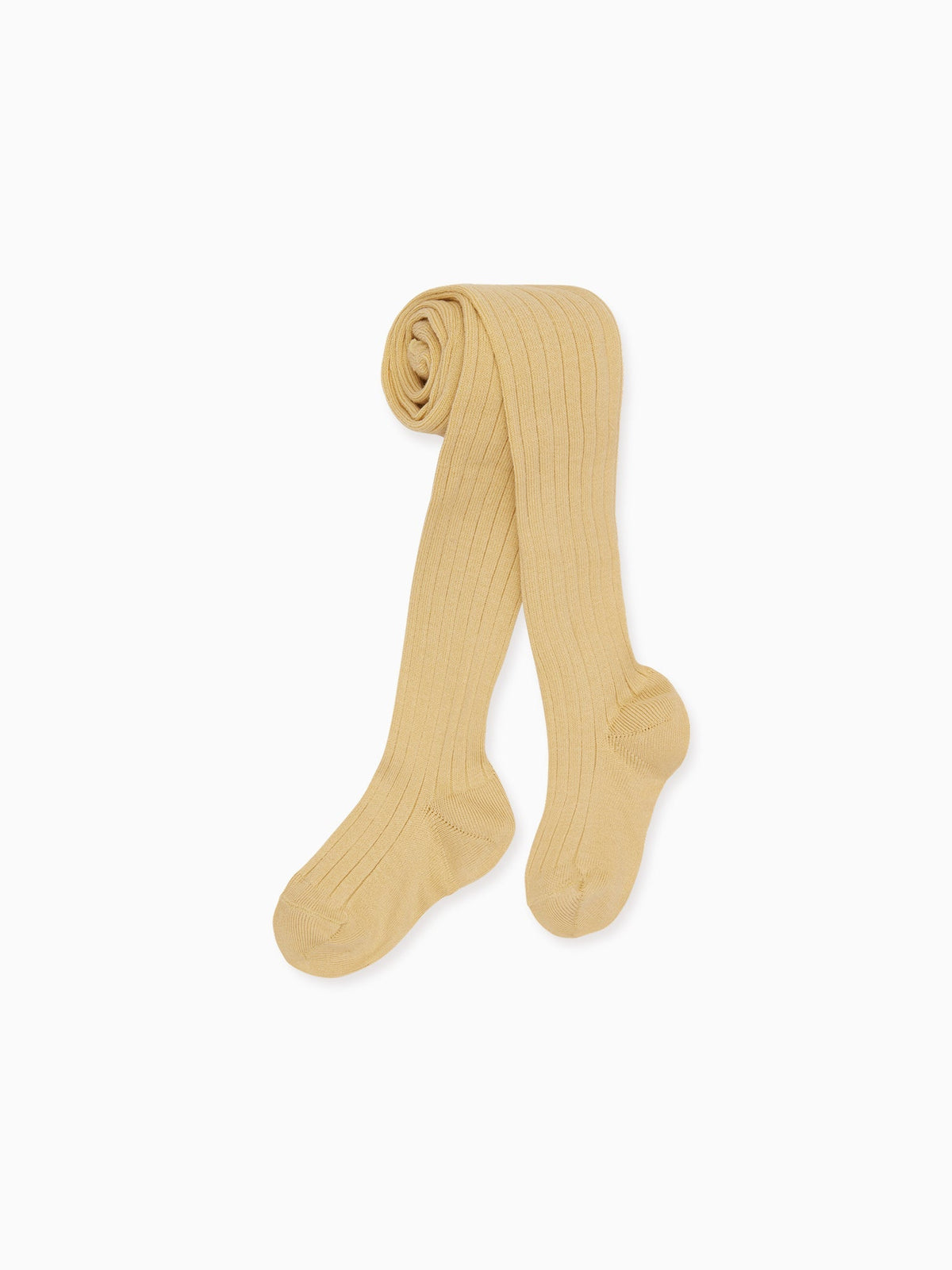 Banana Ribbed Kids Tights | La Coqueta Kids US