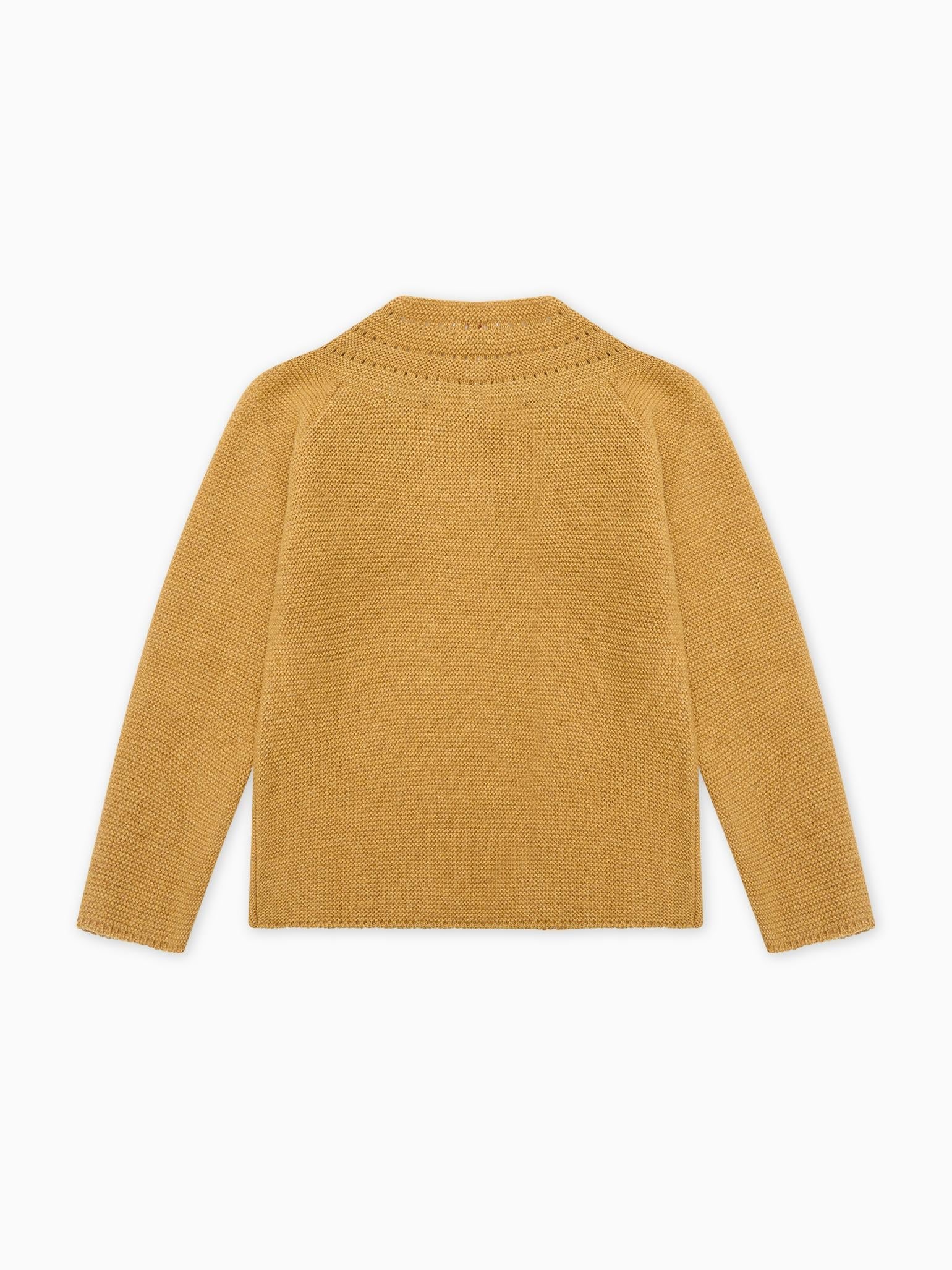 Mustard Rima Merino Girl Cardigan