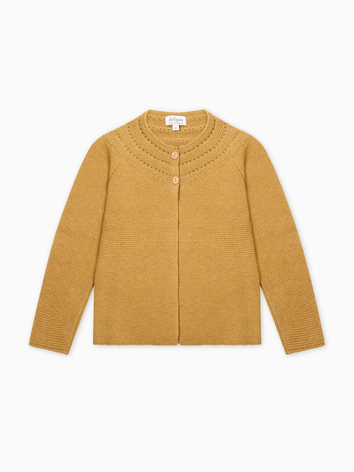 Mustard Rima Merino Girl Cardigan