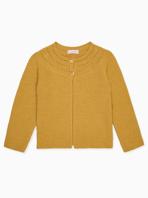 Mustard Rima Merino Girl Cardigan