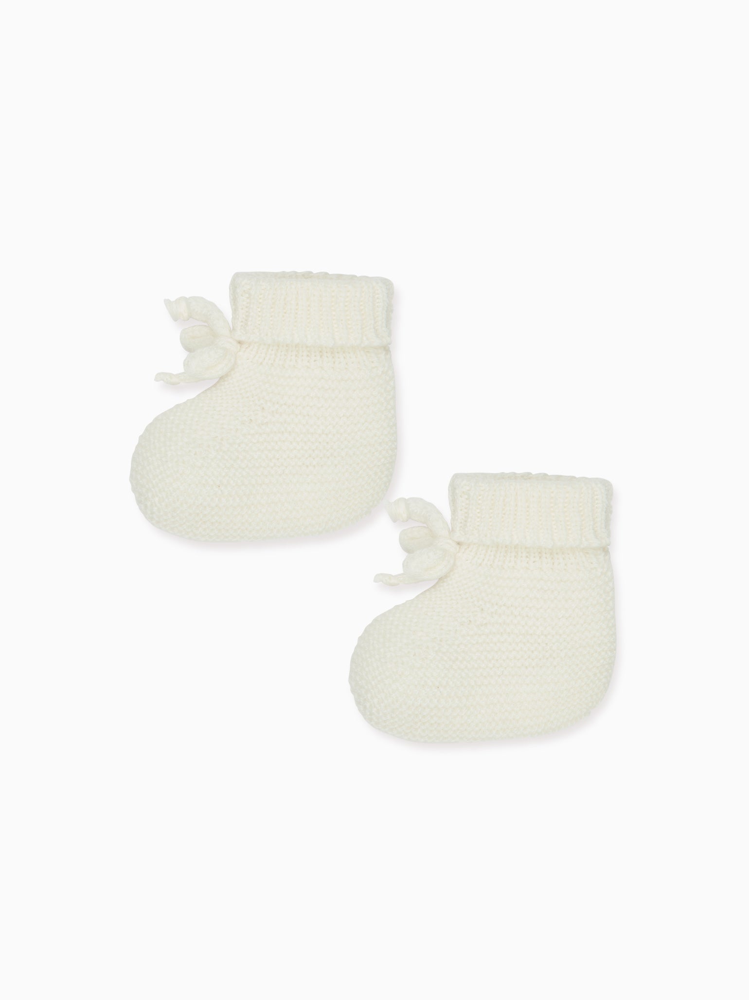 Ivory Rimevera Merino Baby Booties