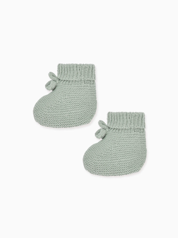 Sage Rimevera Merino Baby Booties