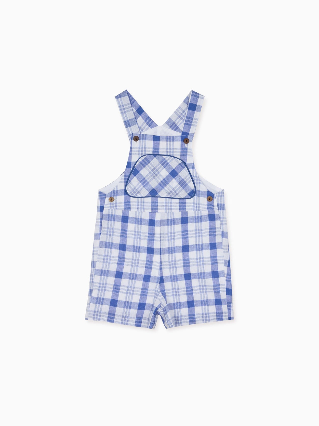 Blue Check Ringo Baby Overalls