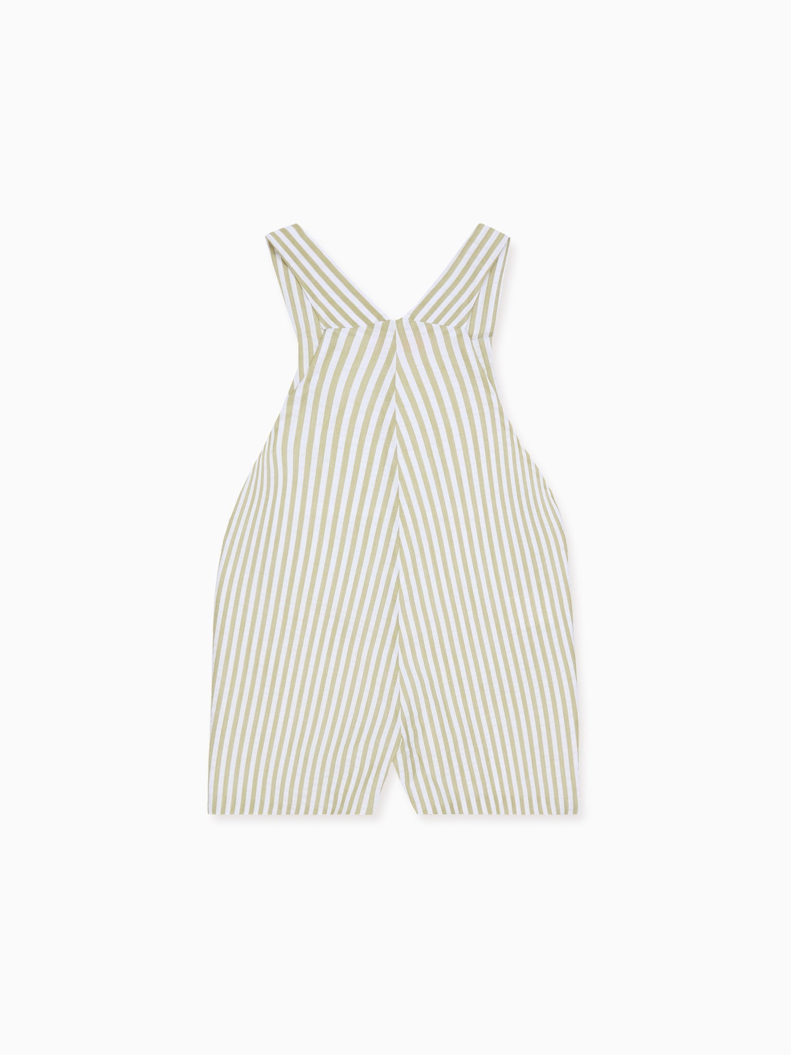 Green Stripe Ringo Baby Dungarees