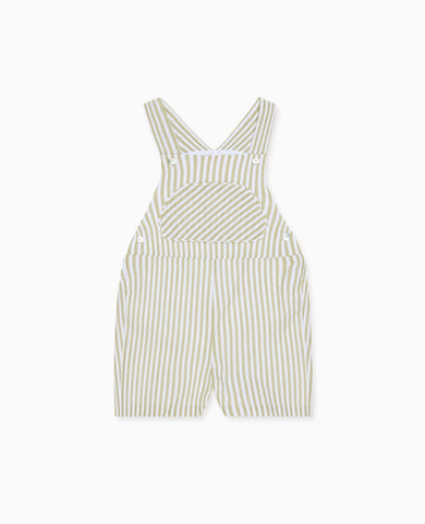 Green Stripe Ringo Baby Dungarees