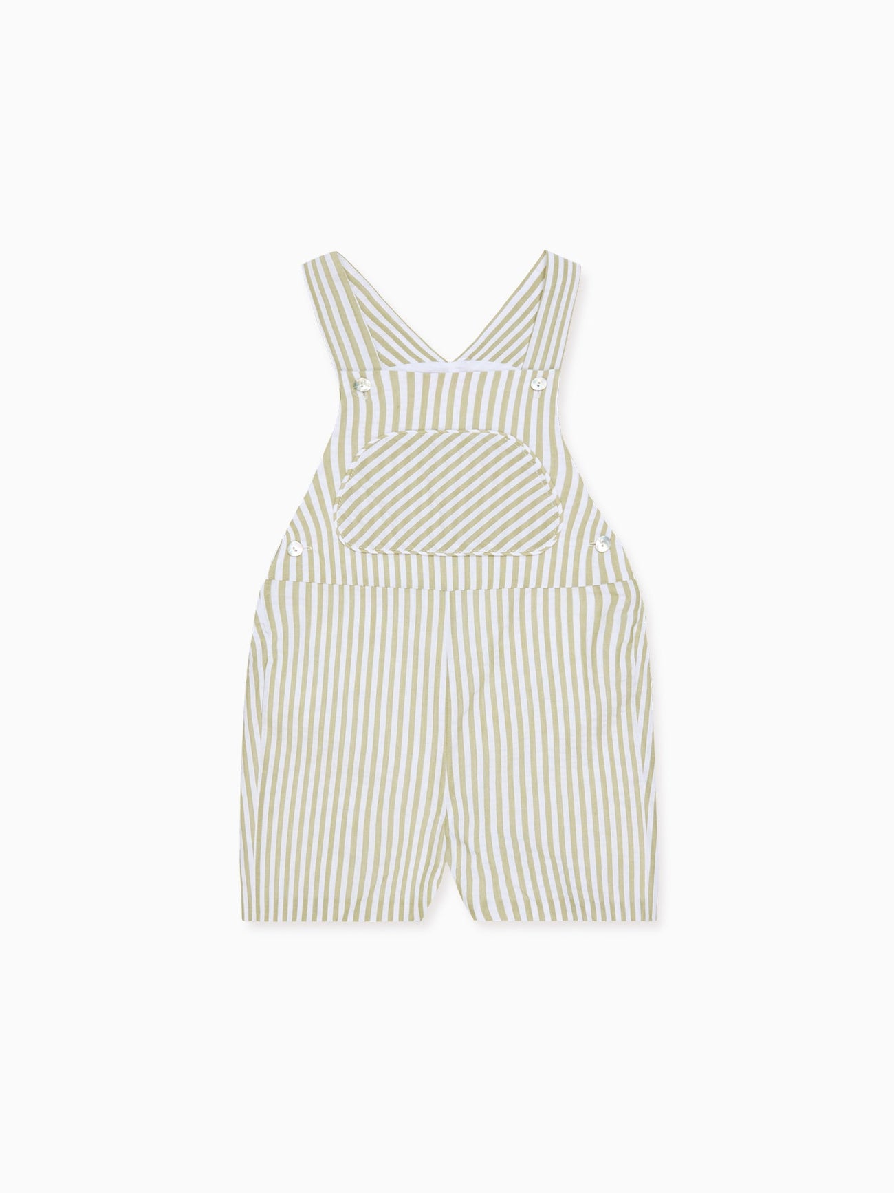 Green Stripe Ringo Baby Overalls