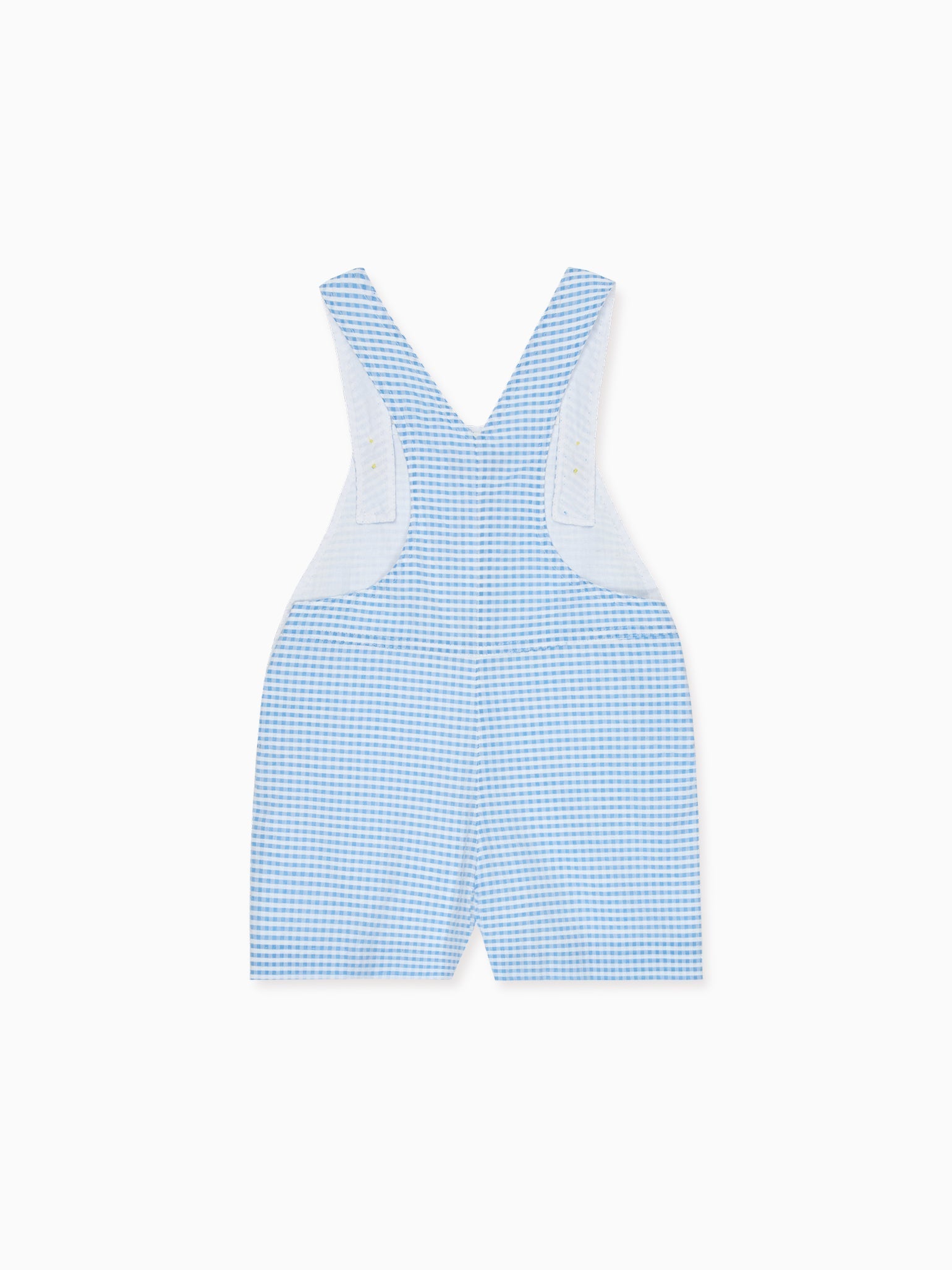 Blue Gingham Ringo Baby Dungarees