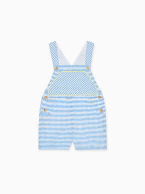 Blue Gingham Ringo Baby Dungarees