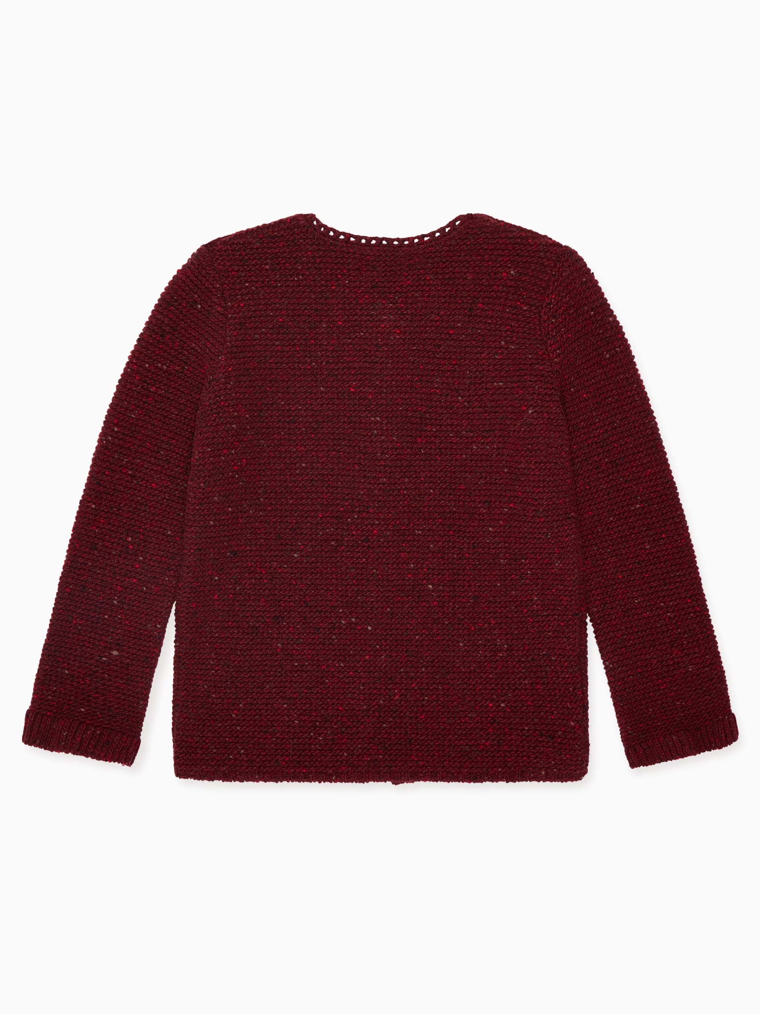 Burgundy Risa Merino Girl Cardigan